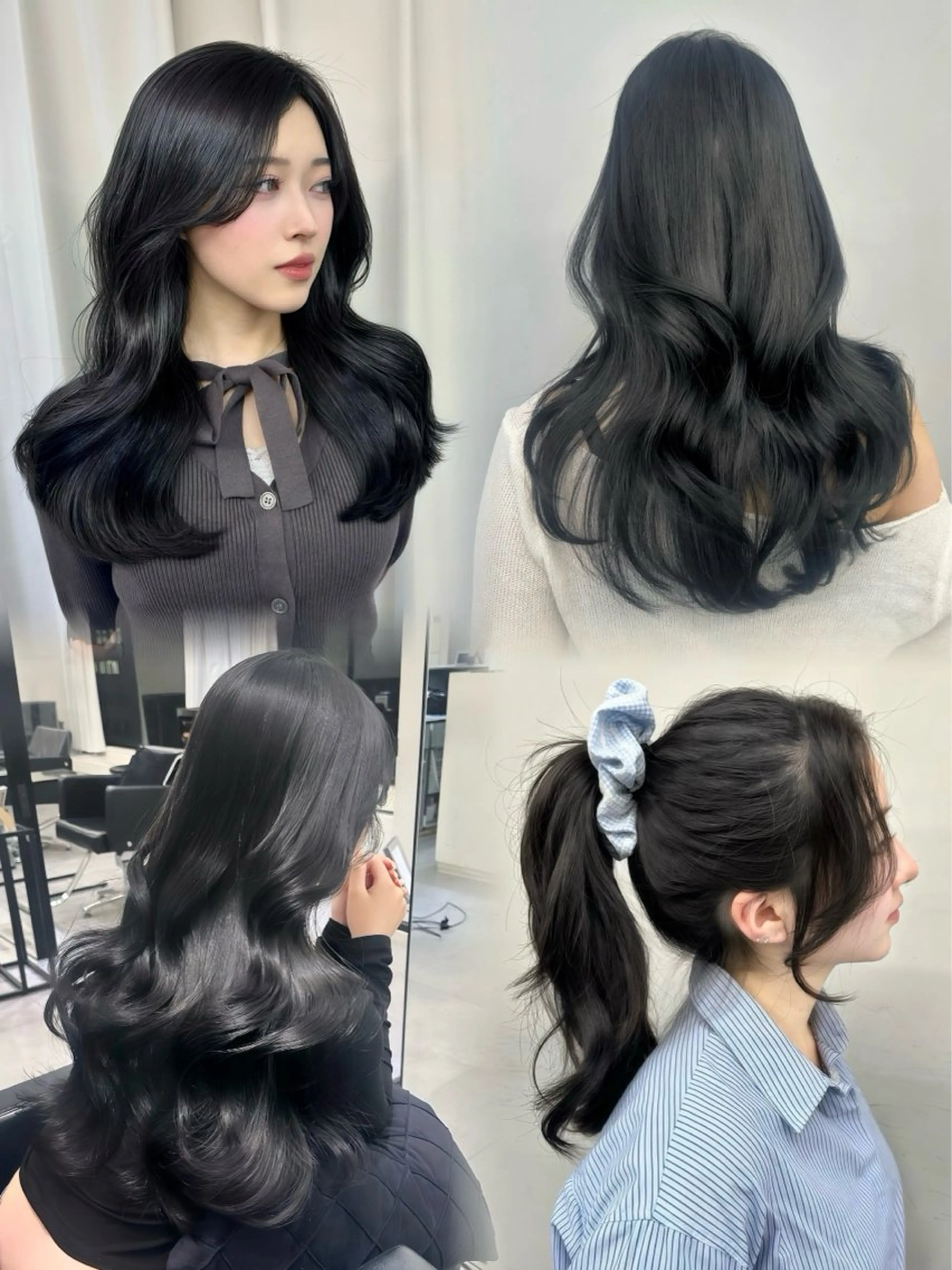 ロング カット ヘアカラー 盛れるヘア♡ 韓国Styleのヘアスタイル