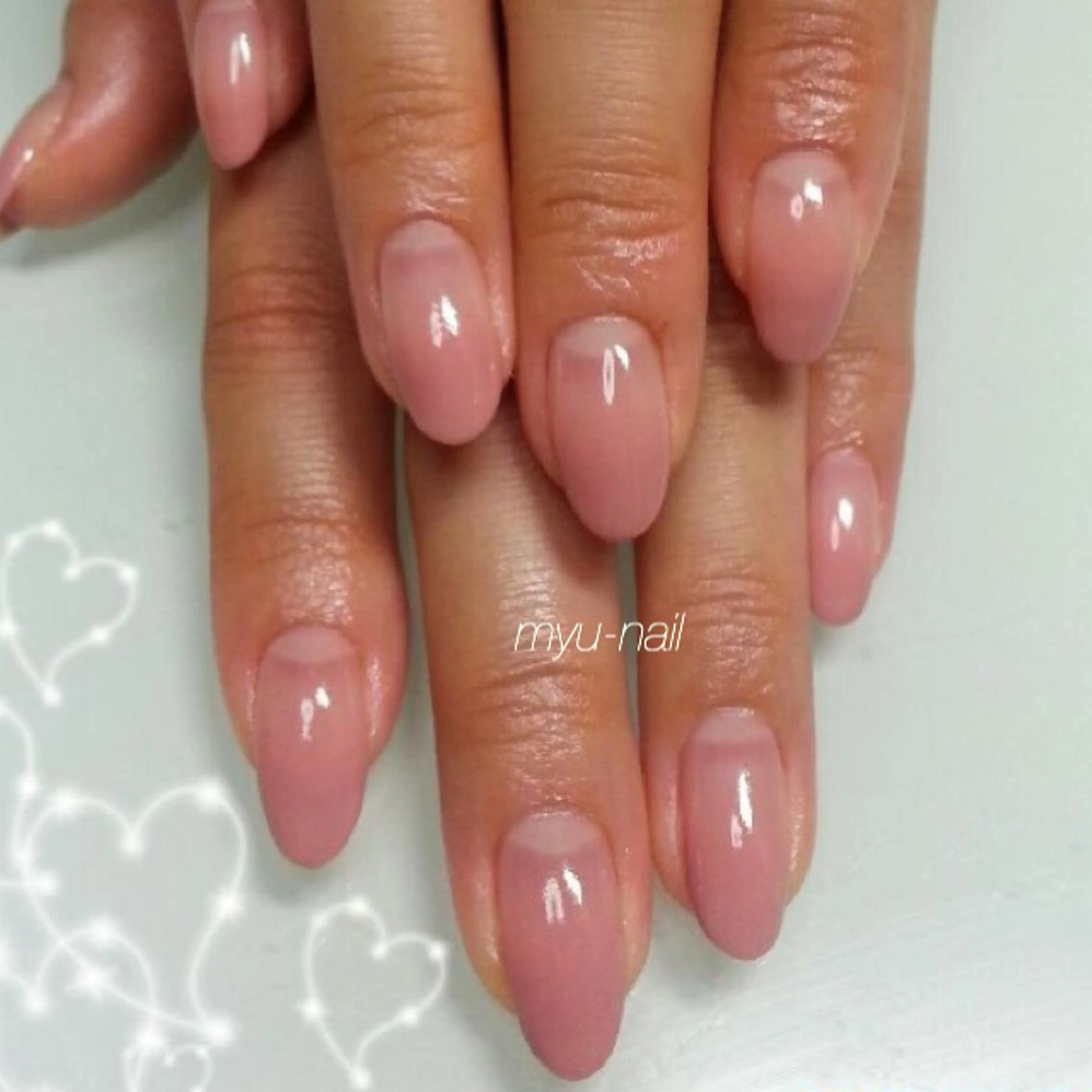 ネイル グラデーション シンプルネイル ホームサロン myu-nailのネイルデザイン