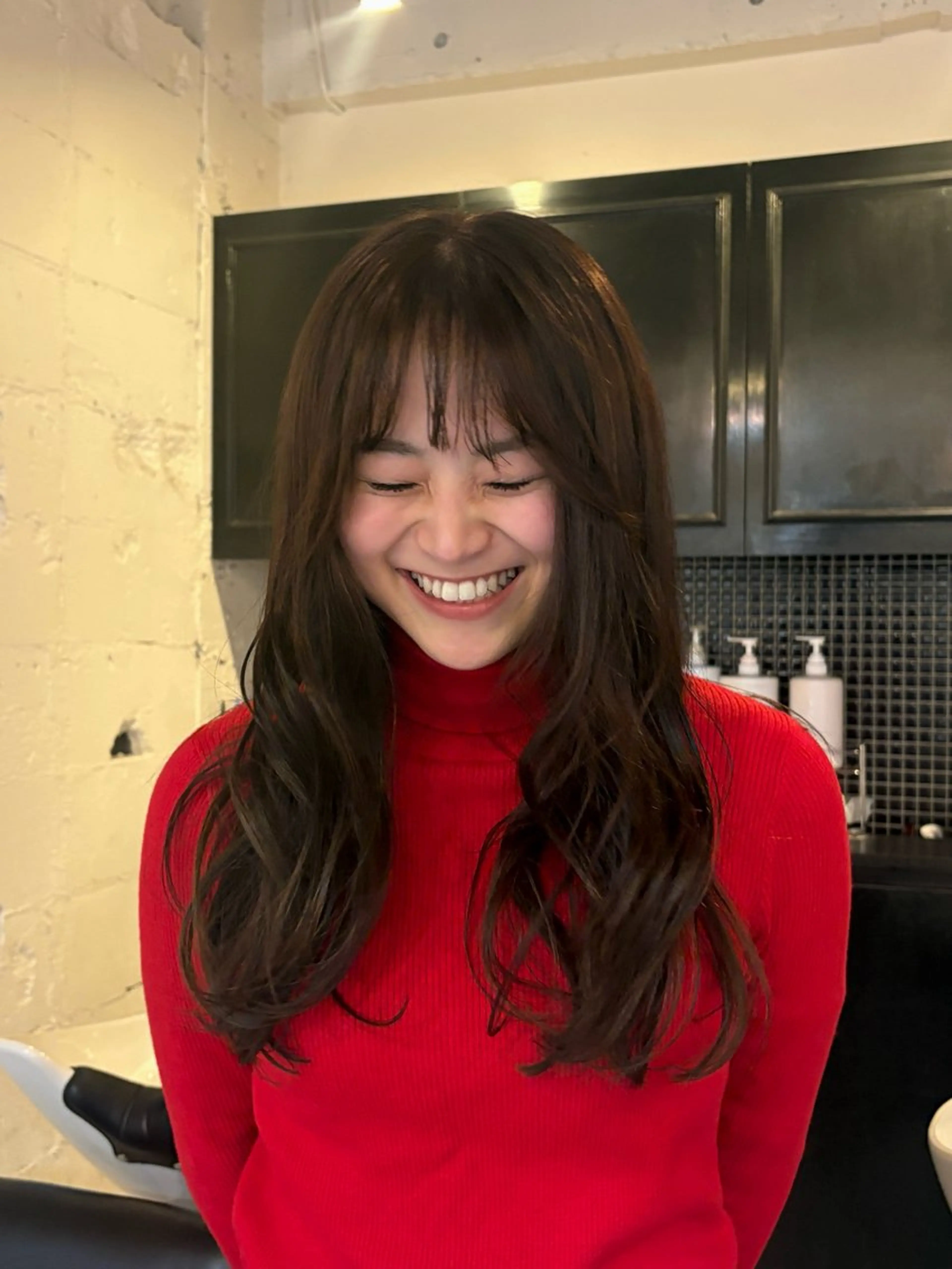 ロング カット ヘアカラー トリートメント レディースカット🎀 NANAHAのヘアスタイル