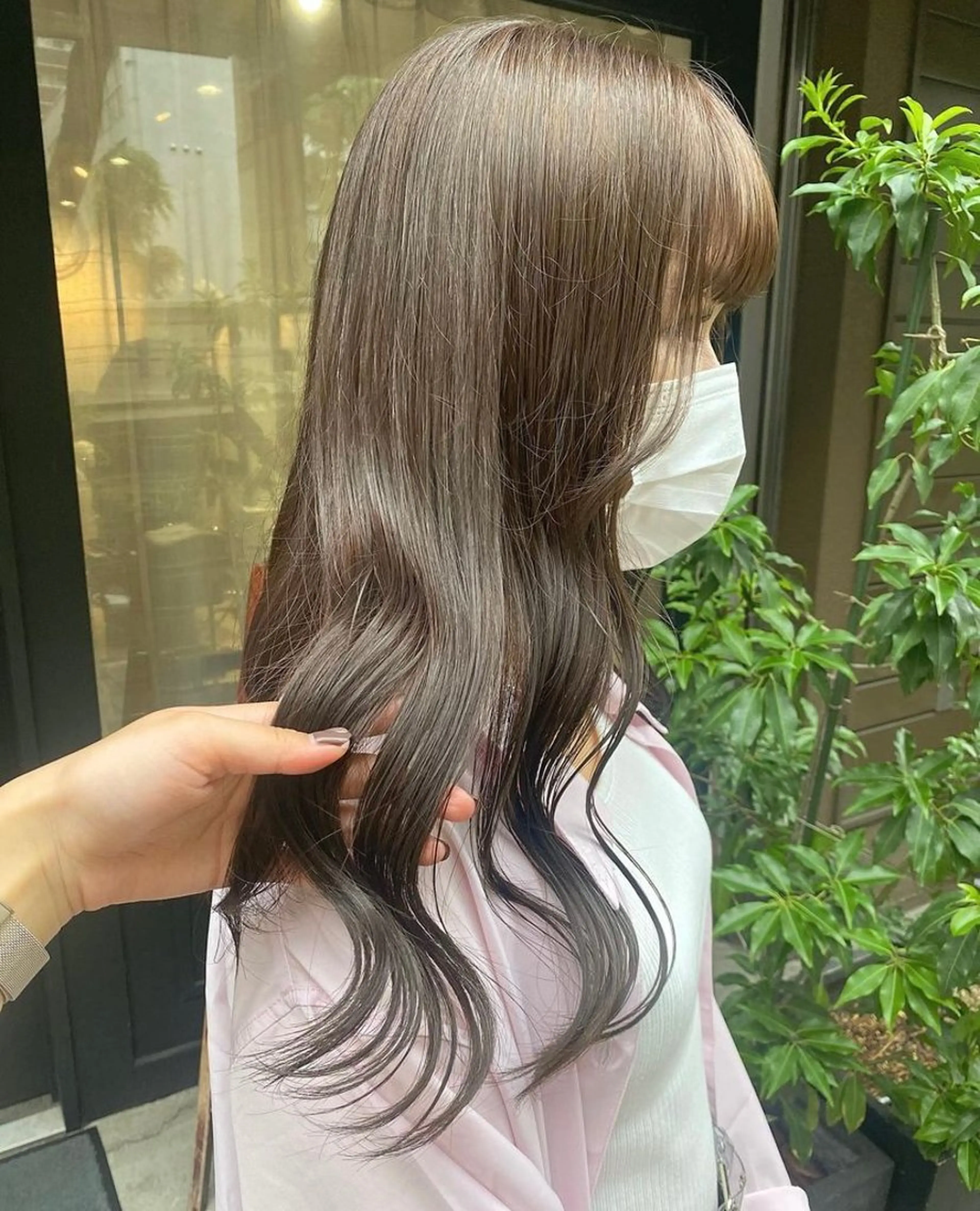 ロング ヘアカラー ブリーチなしダブルカ ラー🩶manamiのヘアスタイル