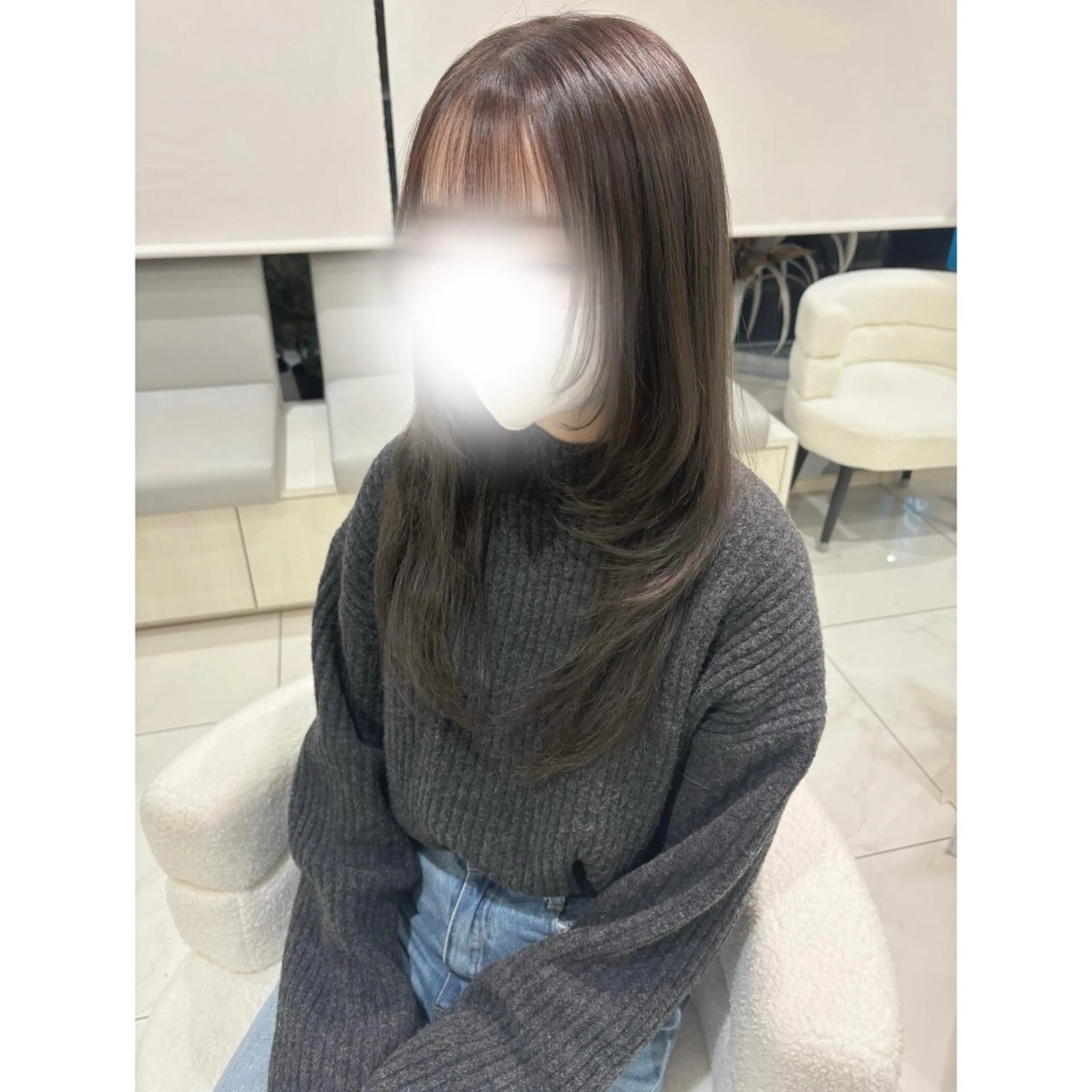 ロング カラー ヘアカラー 韓国ヘア 🎀中川綾乃🎀のヘアスタイル