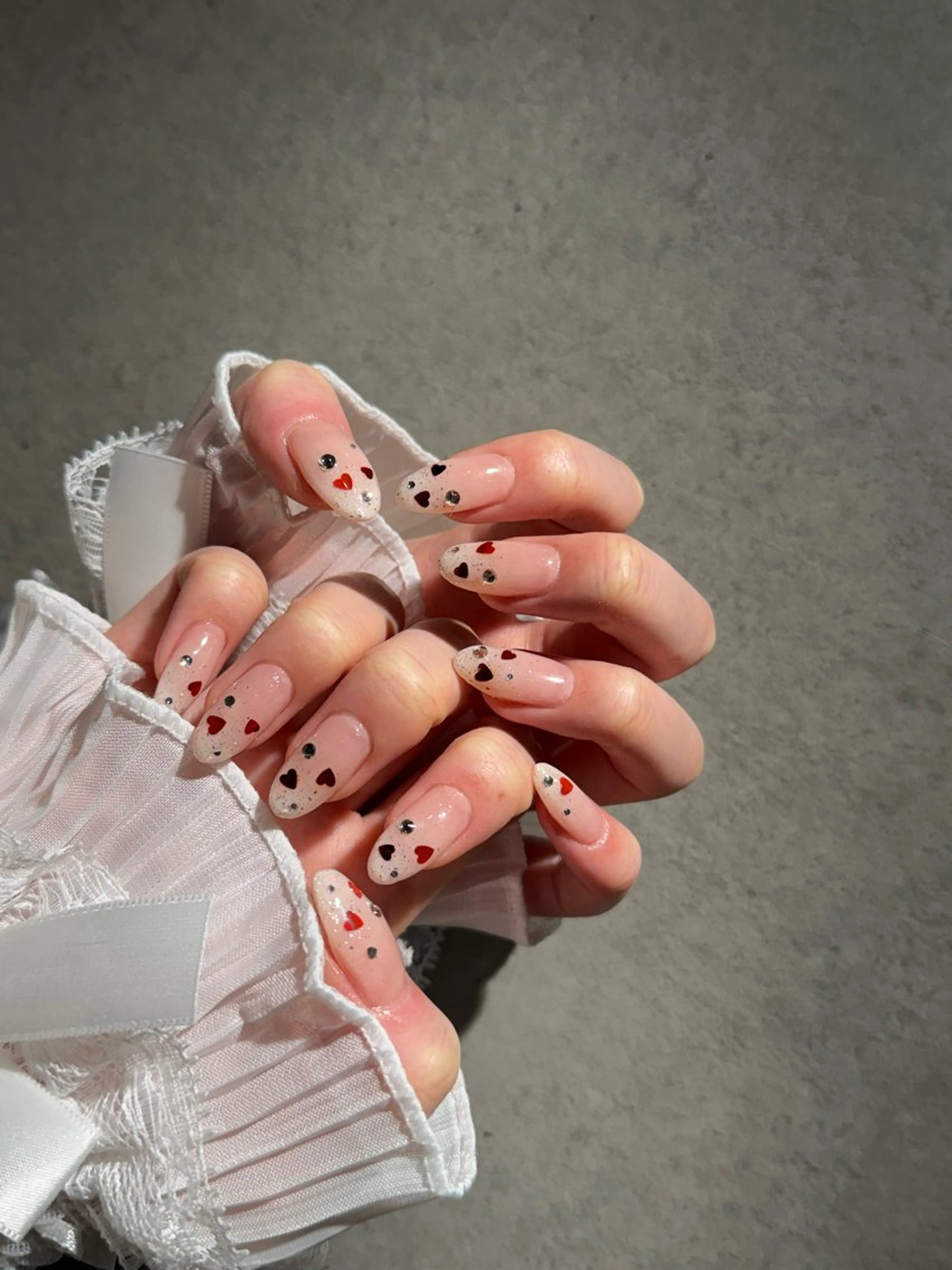 ネイル I-nailロング /ワンホン/キラキラのネイルデザイン