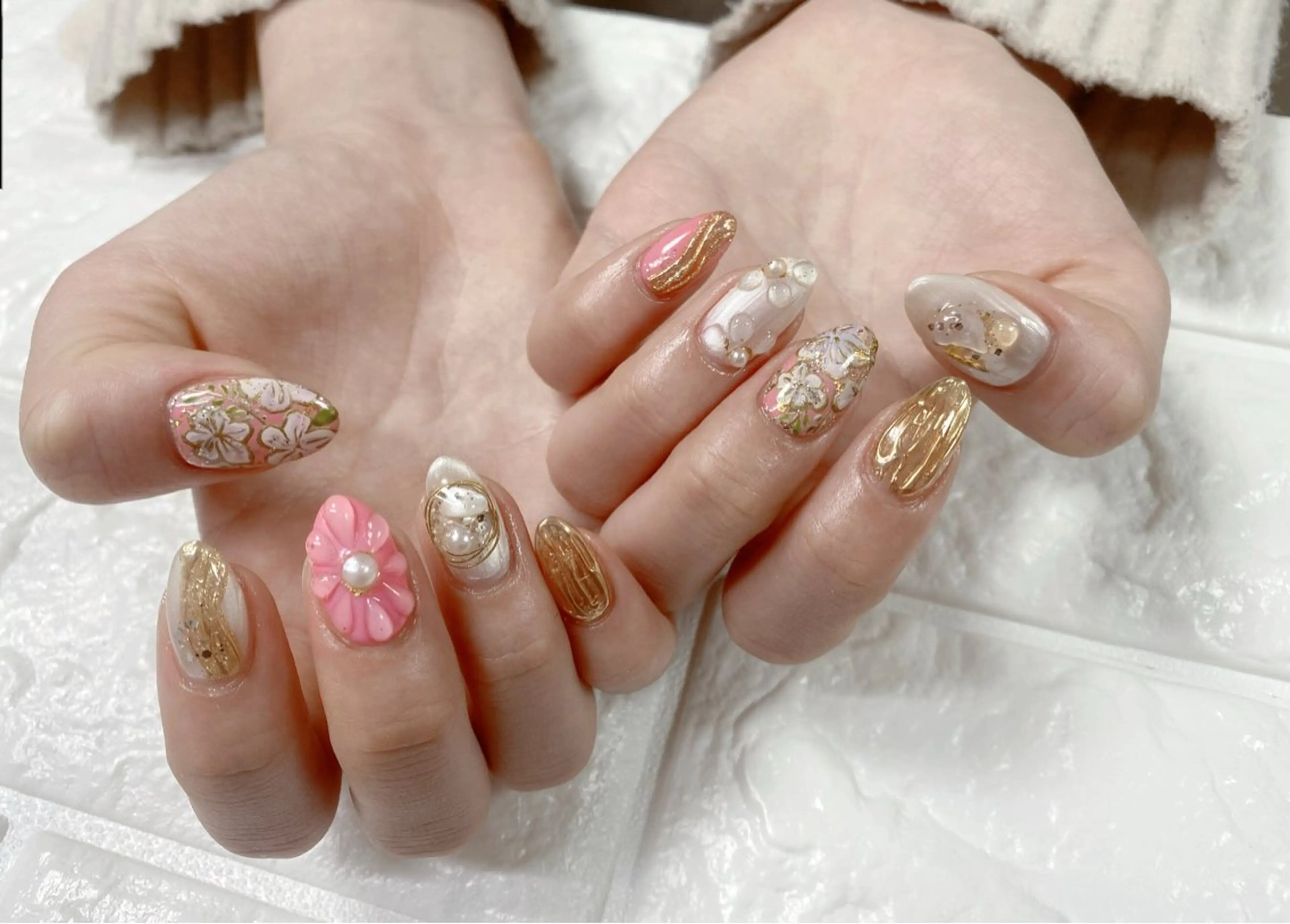 ネイル 成人式 Q Free nailsのネイルデザイン