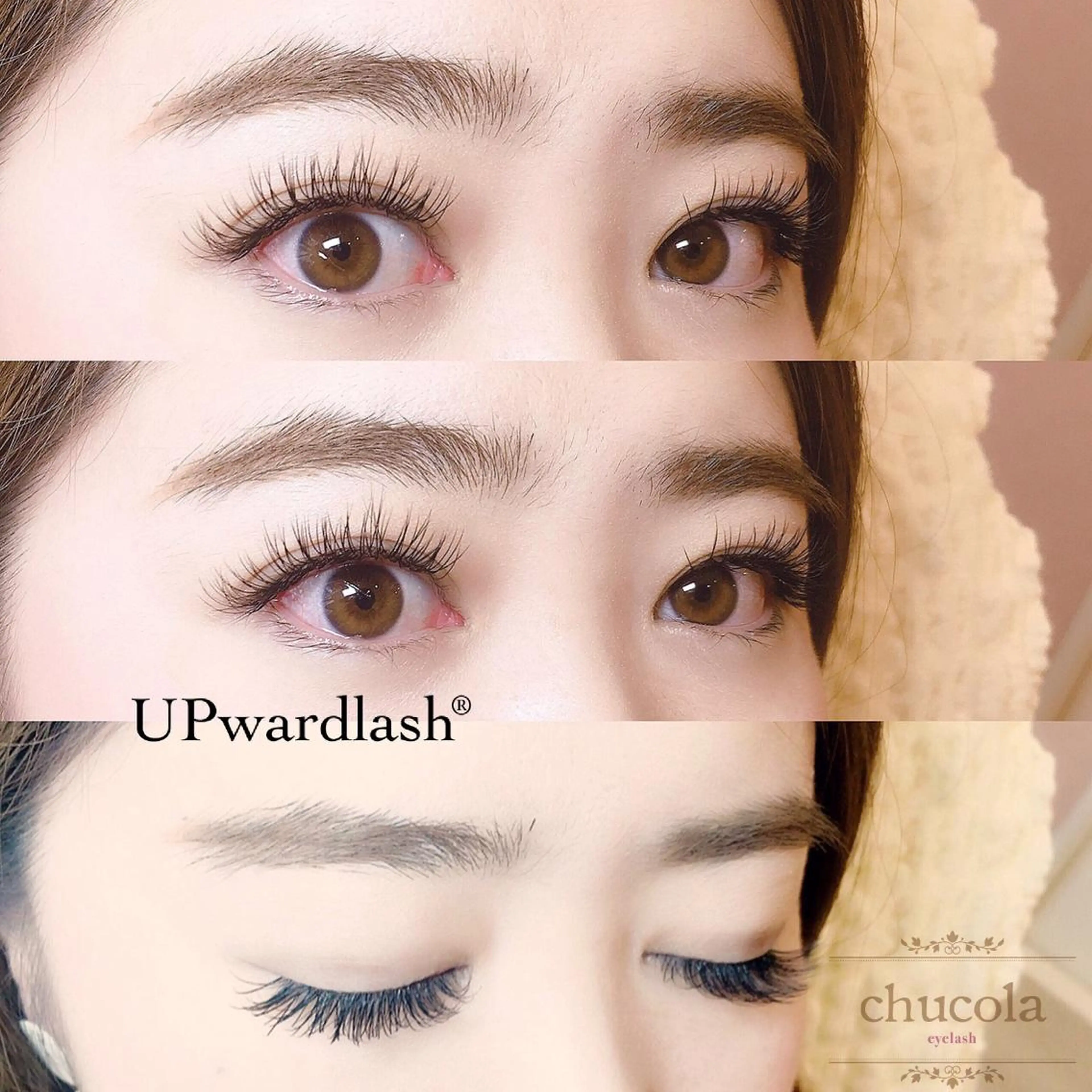 マツエク・マツパ Cカール フラットラッシュ ゴージャス アップワードラッシュ chucola *のマツエク・マツパデザイン