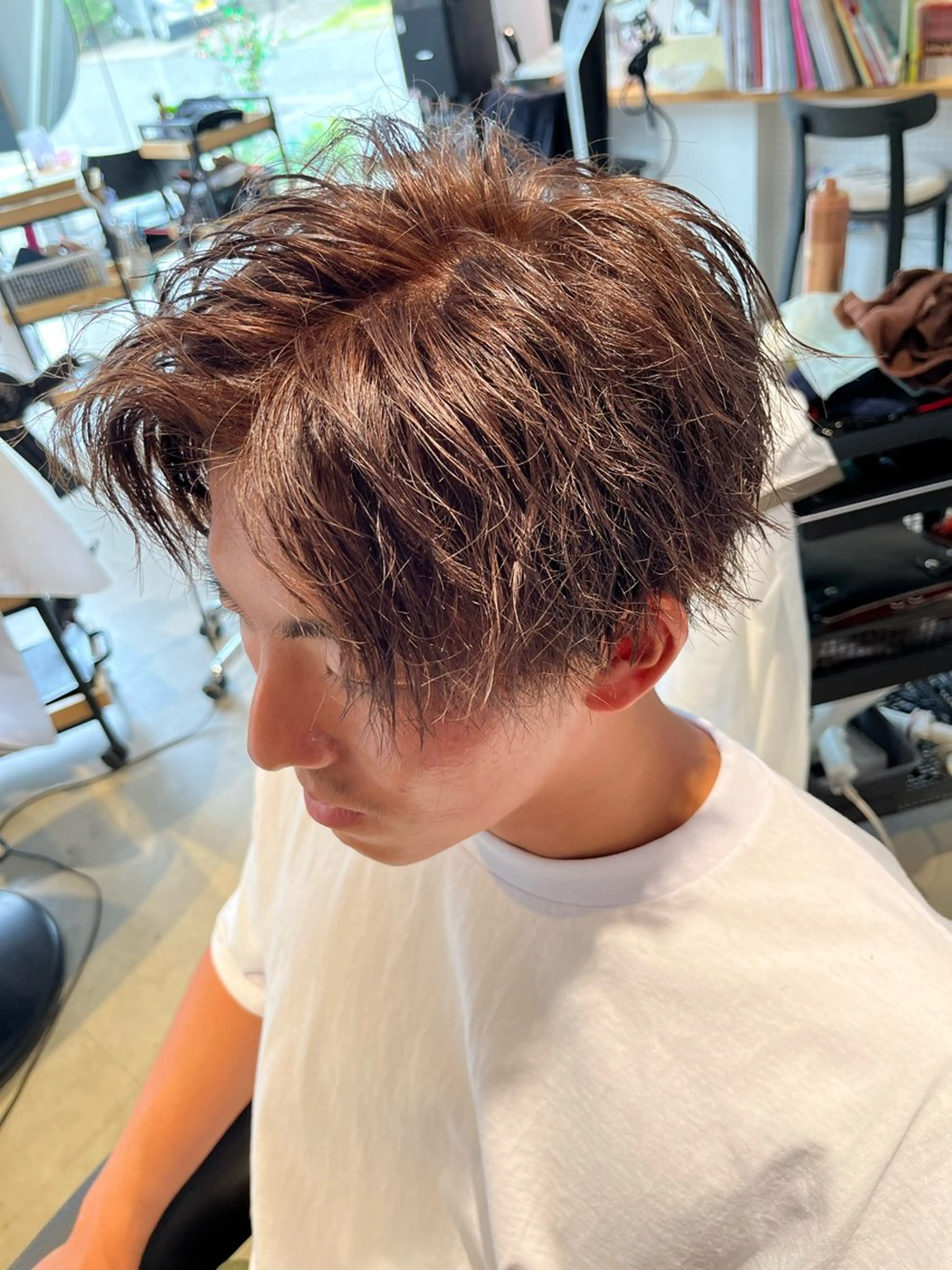 ショート カラー パーマ メンズ APREKO RIKUのヘアスタイル