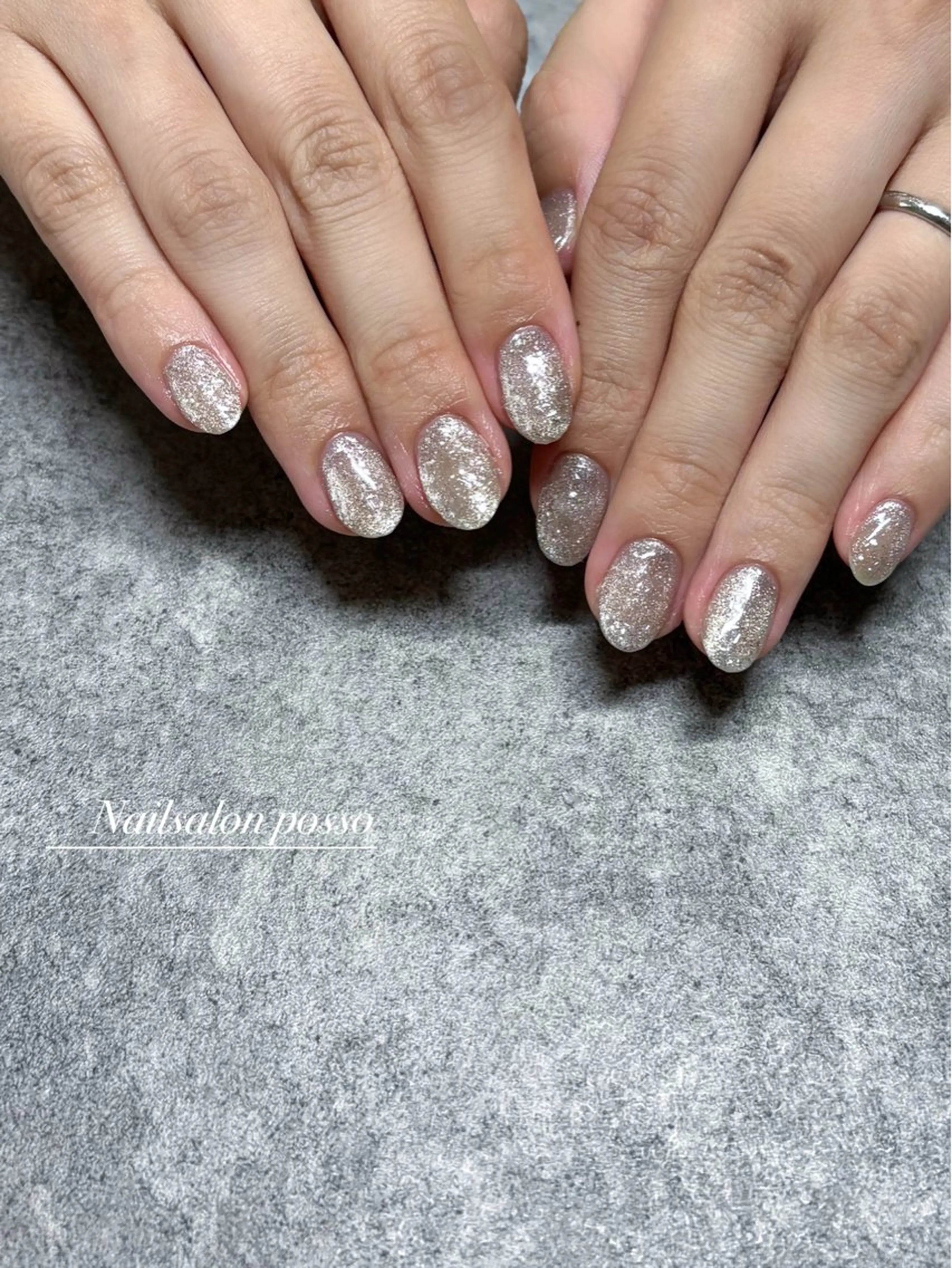 ネイル ラメ(グリッター) ワンカラーネイル ハンドネイル Nail Salon Posso所属・Asuka /possoのネイルデザイン