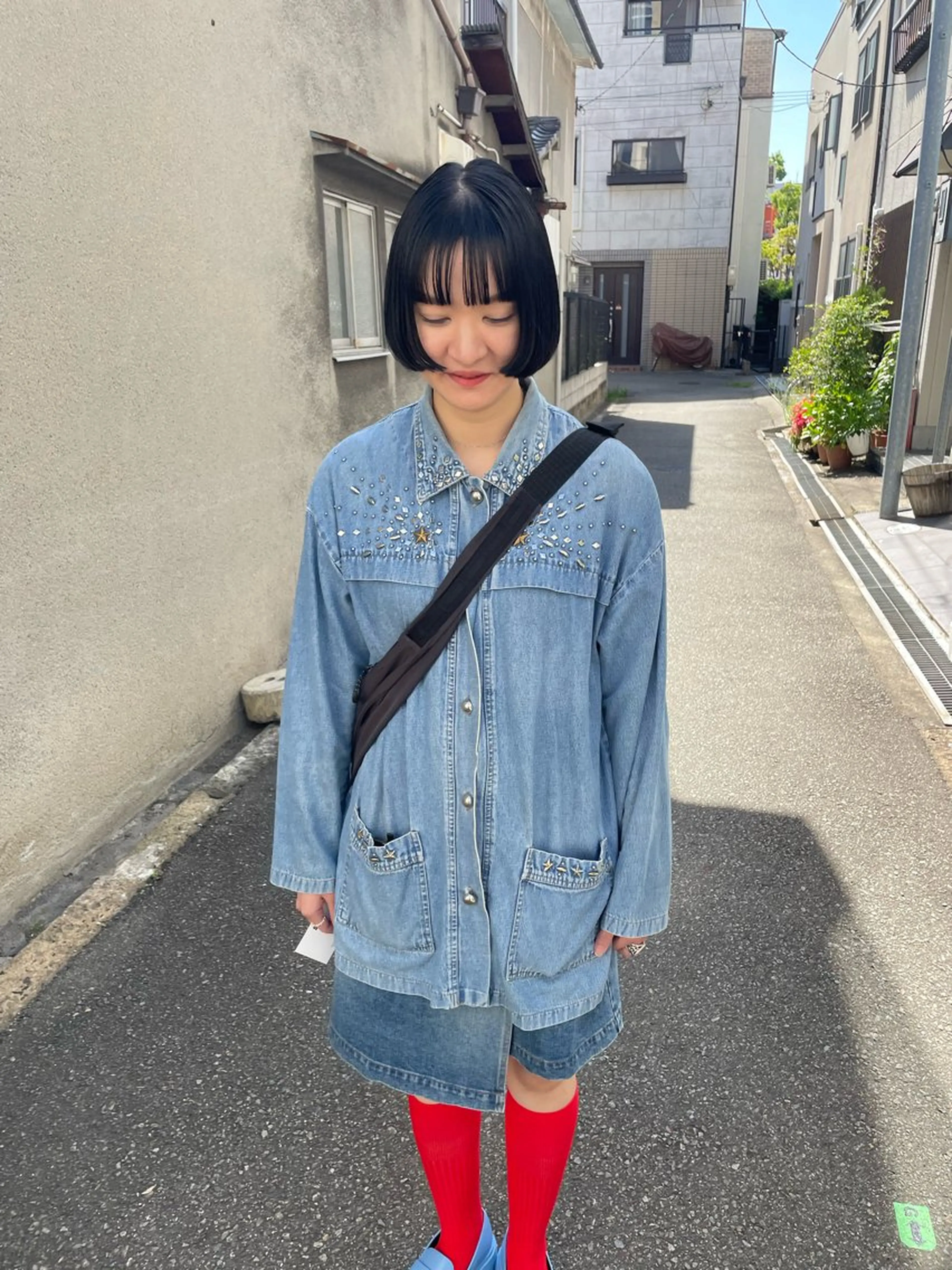 ミディアム カラー パーマ ヘアアレンジ メンズ ネイビーカラー tatsumi/ボブ ウルフ/レイヤーのヘアスタイル