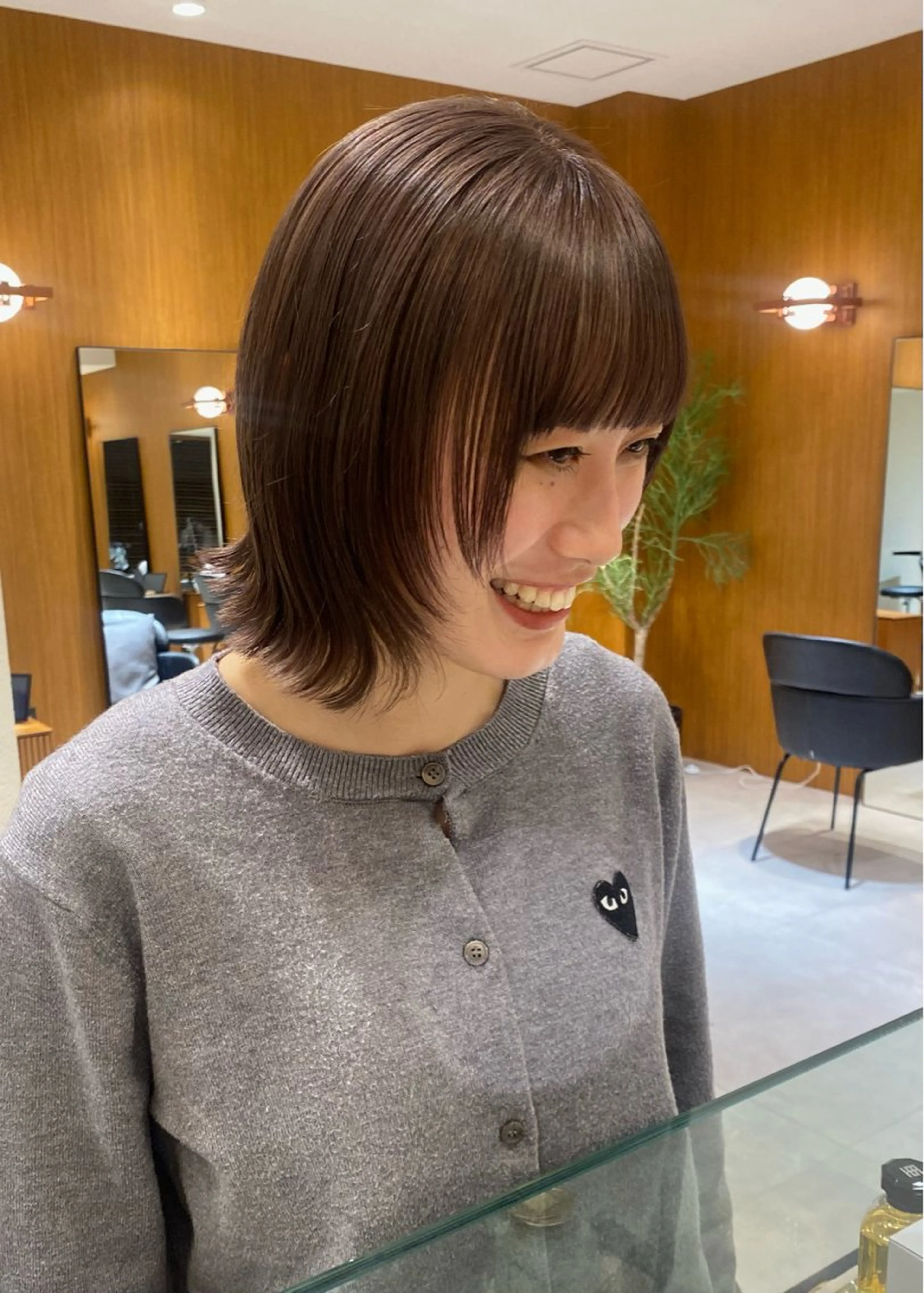 ミディアム カラー 《無料カットモデル / perm》ナミのヘアスタイル