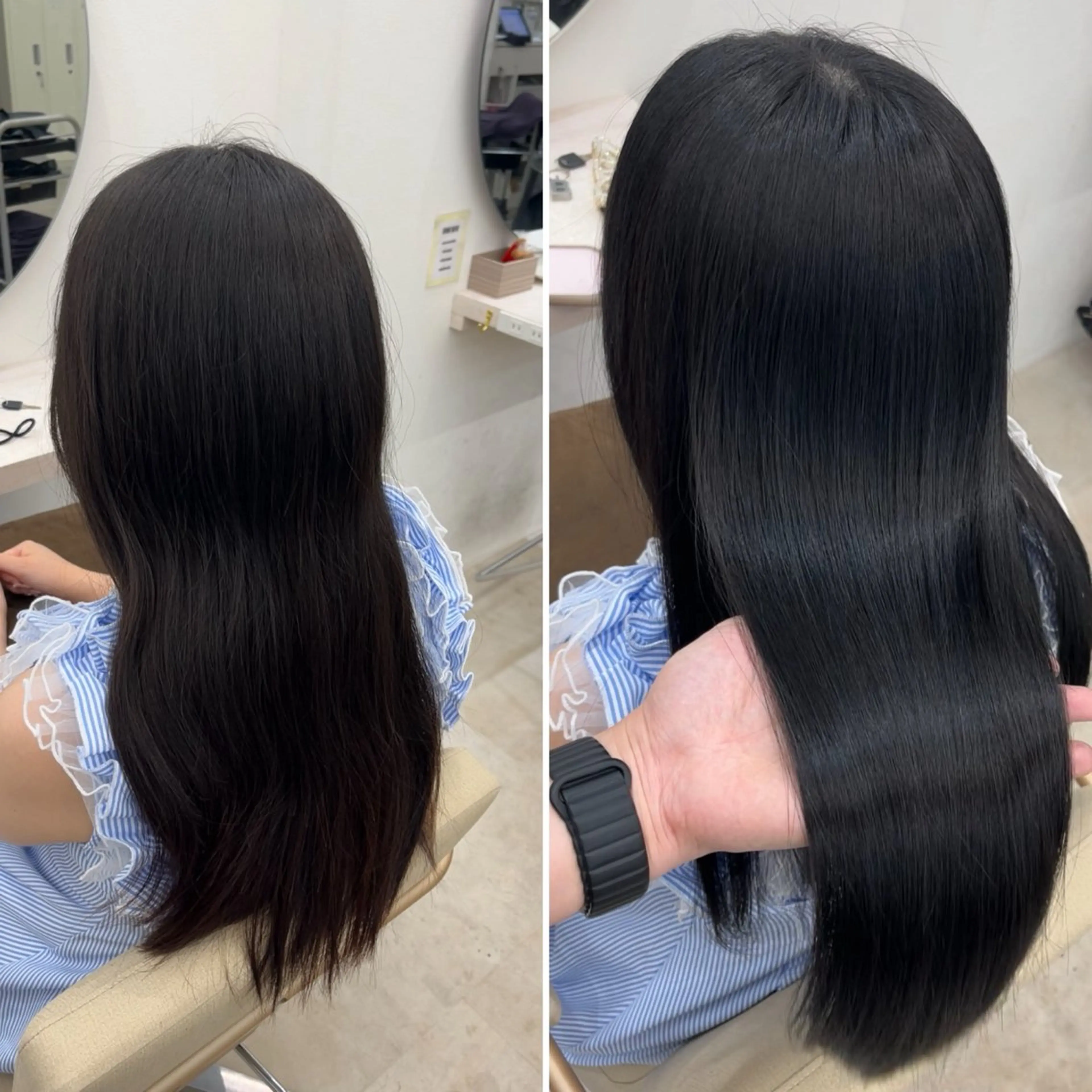 ロング カット 縮毛矯正 トリートメント 髪質改善/縮毛矯正 梅田茶屋町/西尾祐作のヘアスタイル