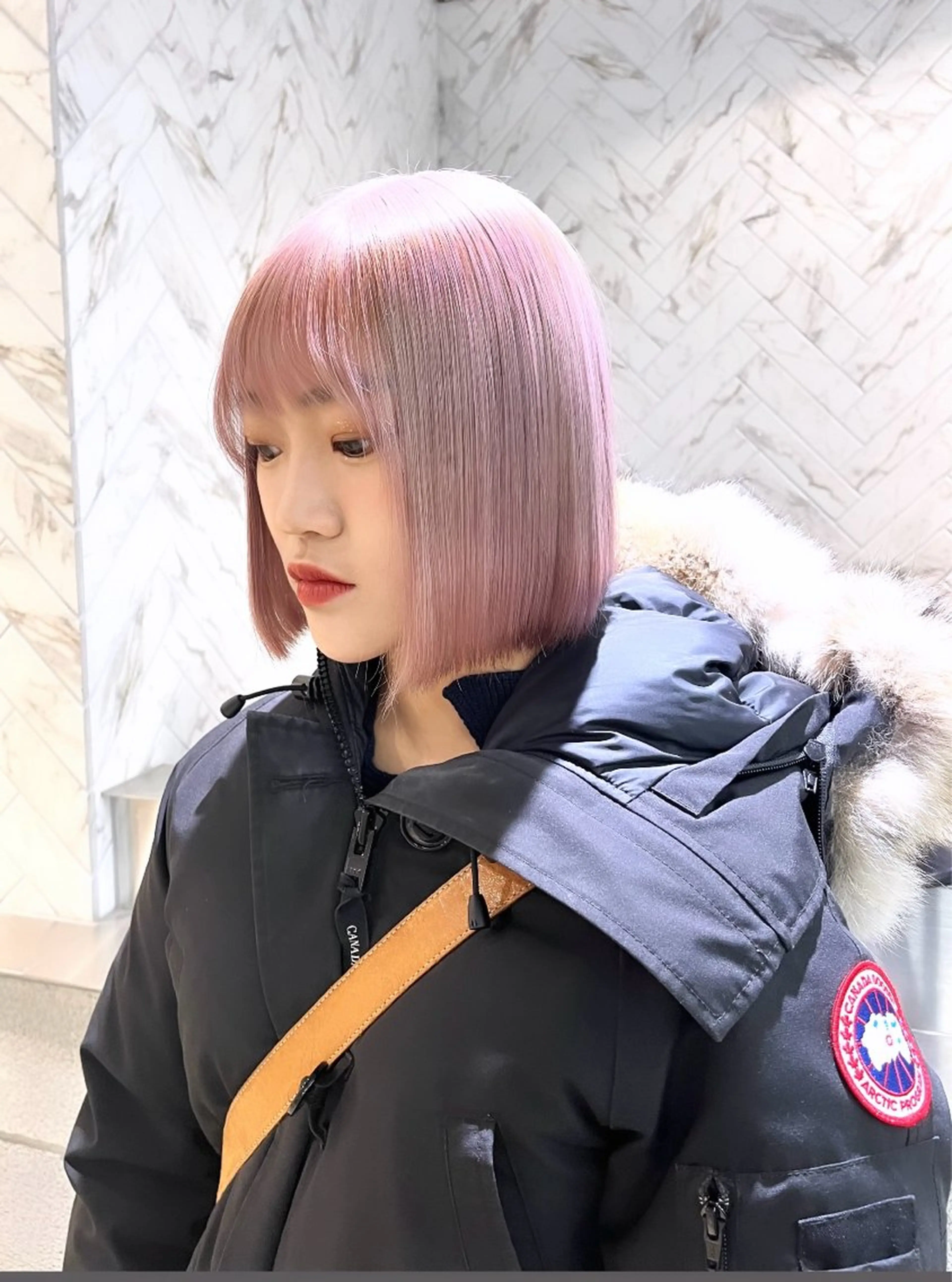 ショート karin💋海外 レイヤーカットのヘアスタイル