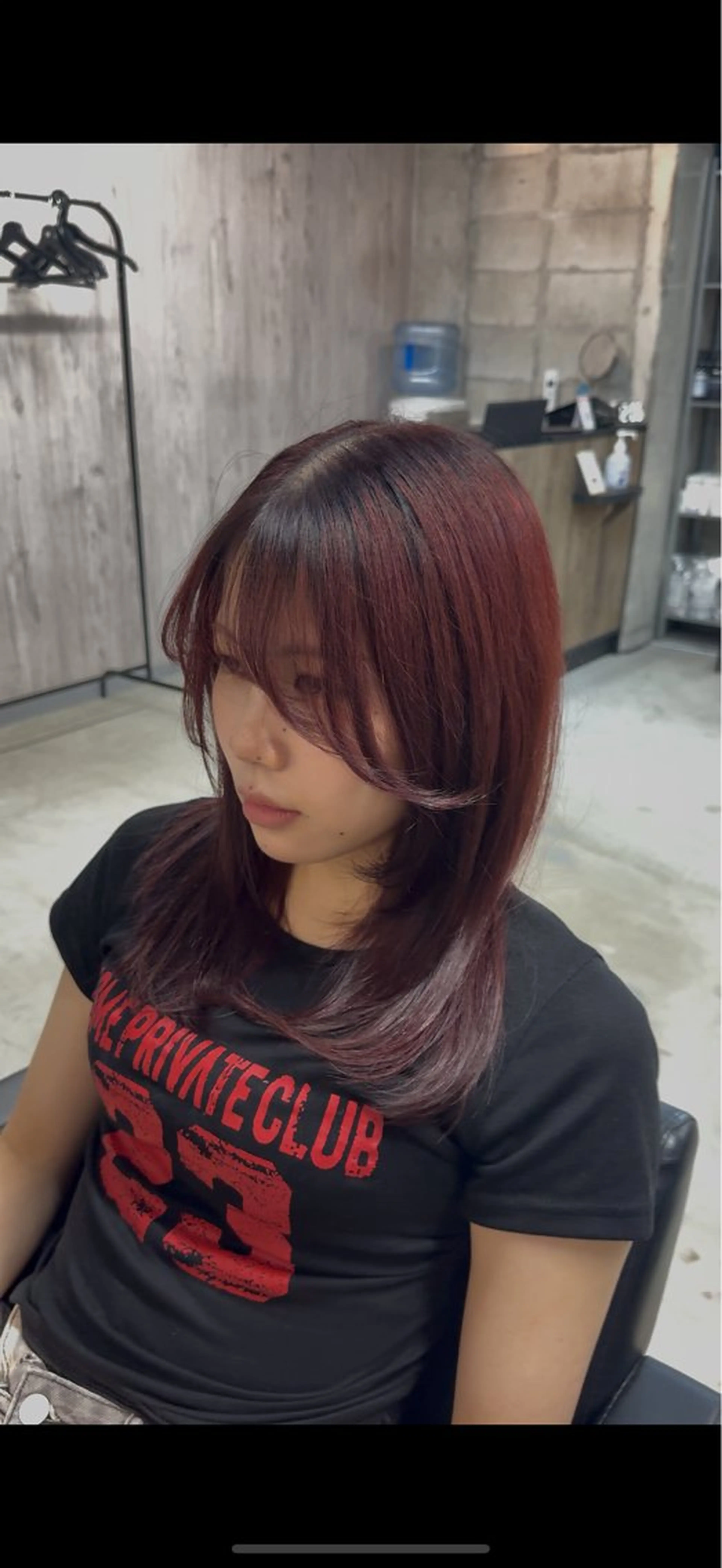 セミロング トリートメント ヘアカラー lafit 侑莉人のヘアスタイル