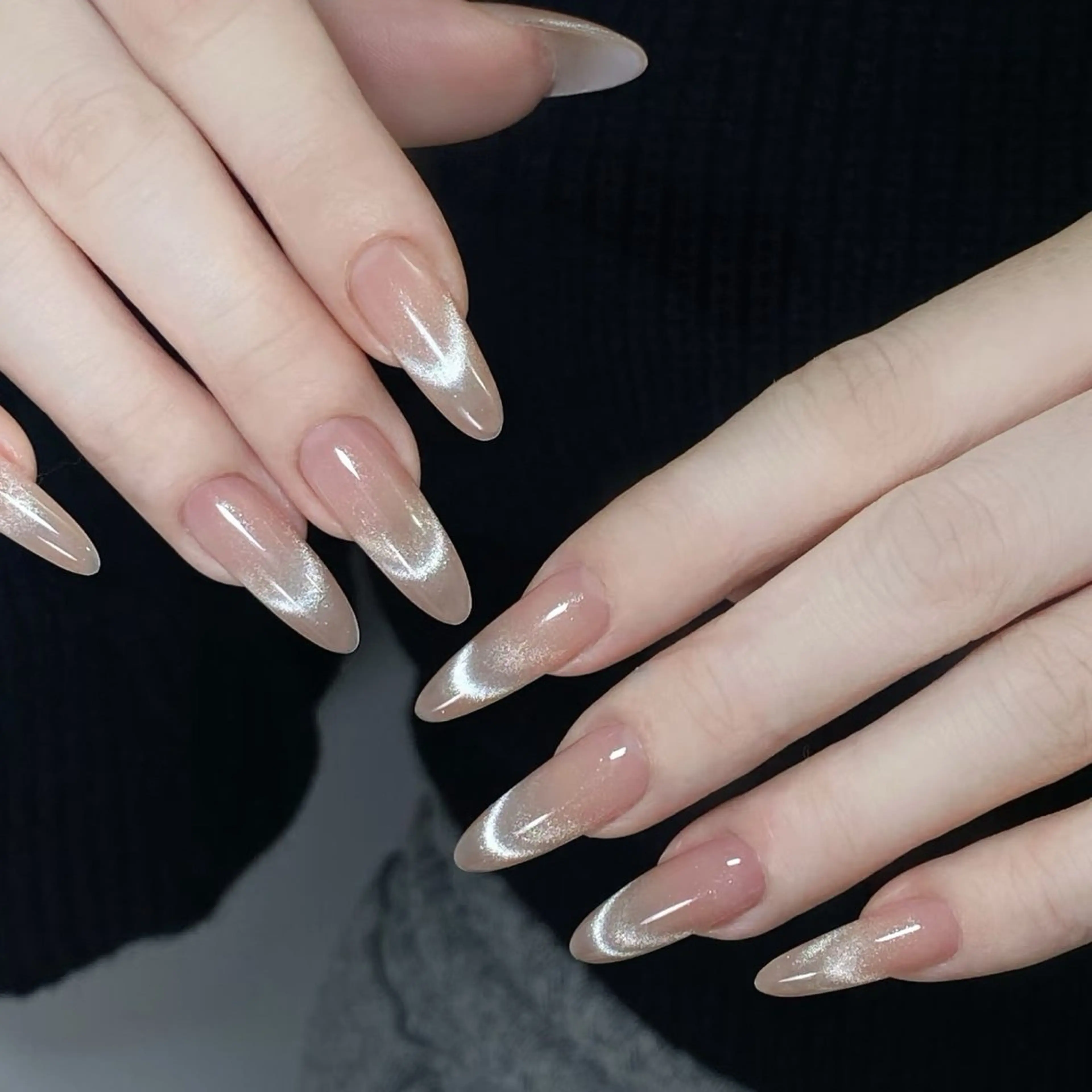 11🦋【オフあり】新規ソフトジェルオフ無料📴★マグネットフレンチ￥6980の写真