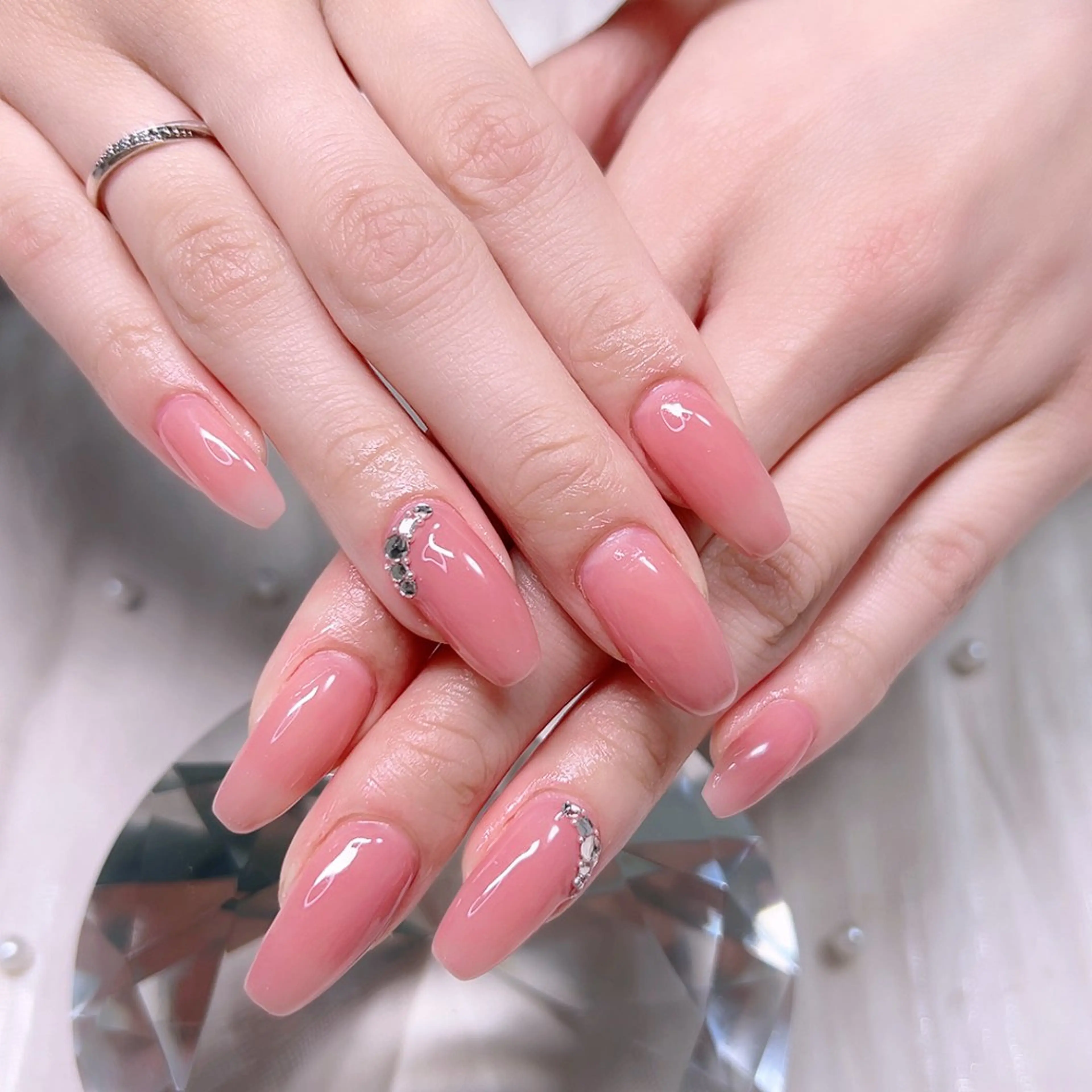 ネイル ワンカラーネイル ピンク Cute Tips nailのネイルデザイン