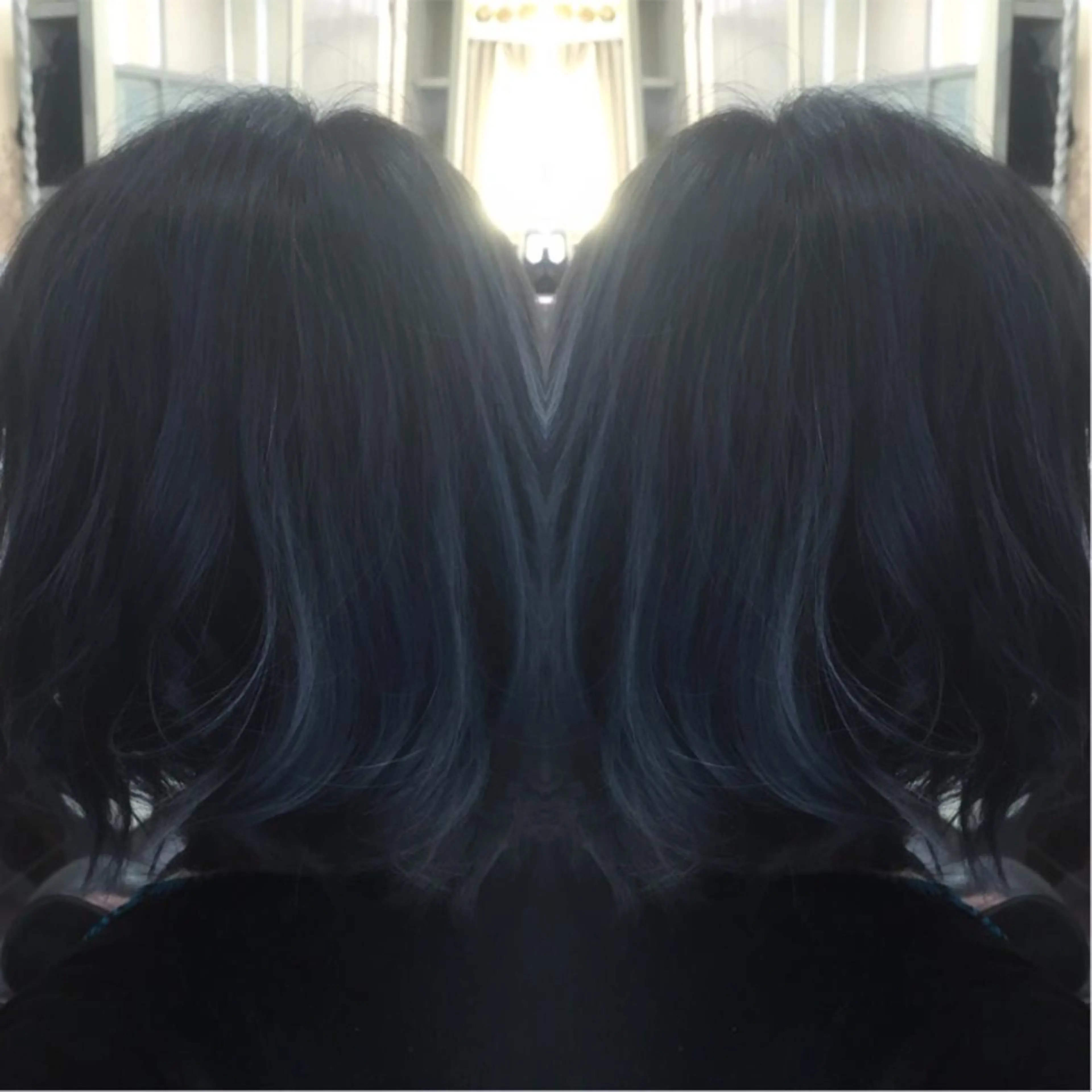 ミディアム カラー アッシュ ブルーカラー 髪質改善特化サロン ICONIQ天神店のヘアスタイル