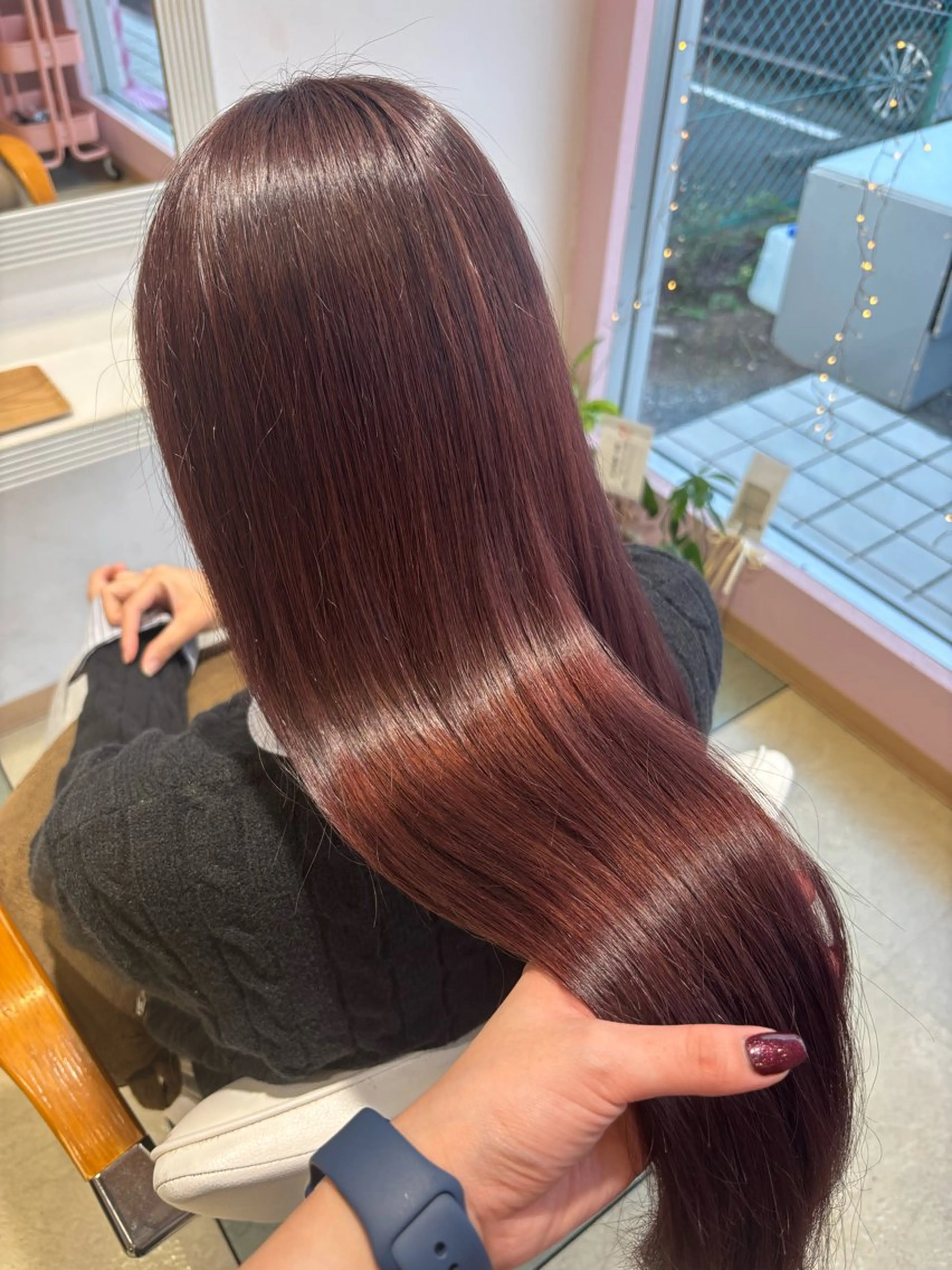 ロング カラー カット ヘアカラー トリートメント ベージュカラー⌇ くびれヘア.𐙚心音のヘアスタイル