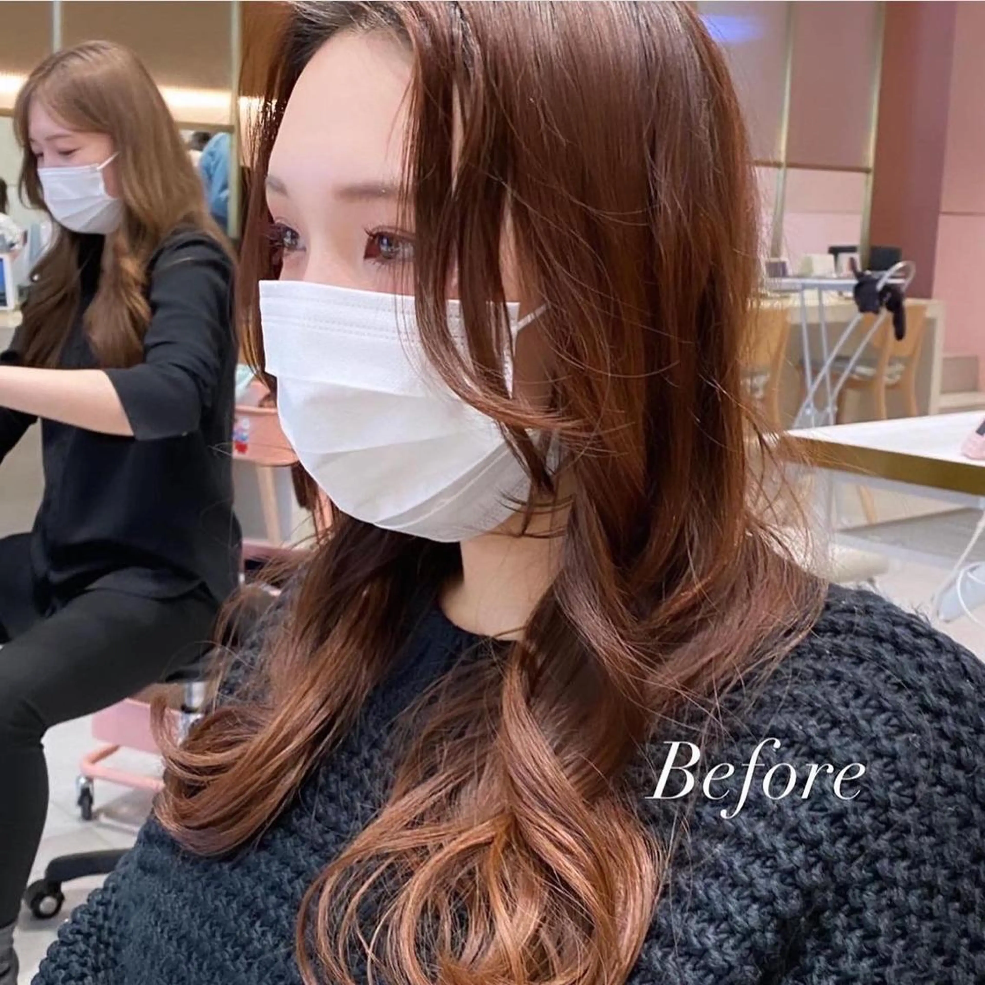 セミロング カット ヘアカラー トリートメント 韓国くびれレイヤー 🇰🇷はづきのヘアスタイル