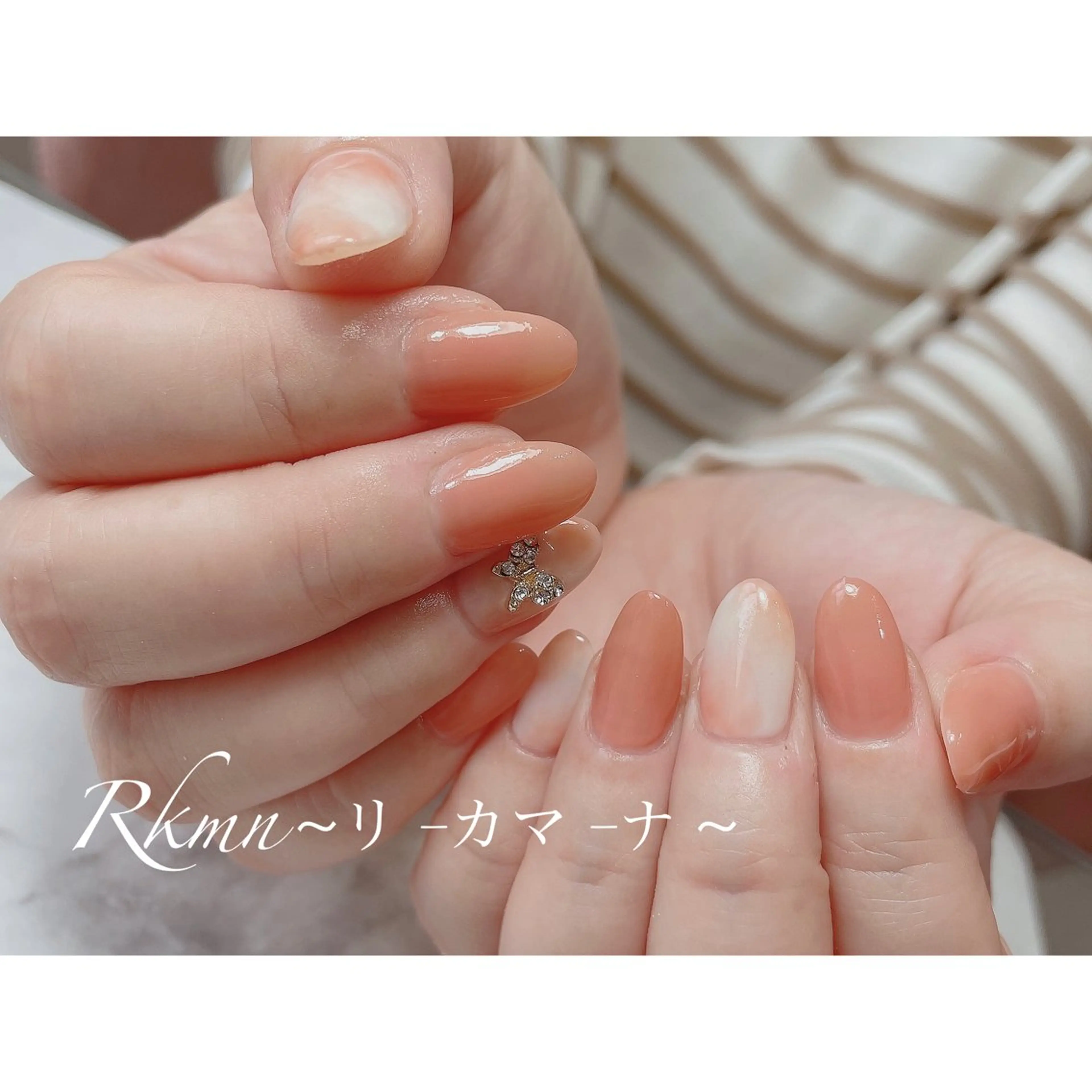 ネイル アートネイル シンプルネイル 春ネイル ハンドネイル フットネイル ハンドケア Rkmn ~リ-カマ-ナ~のネイルデザイン