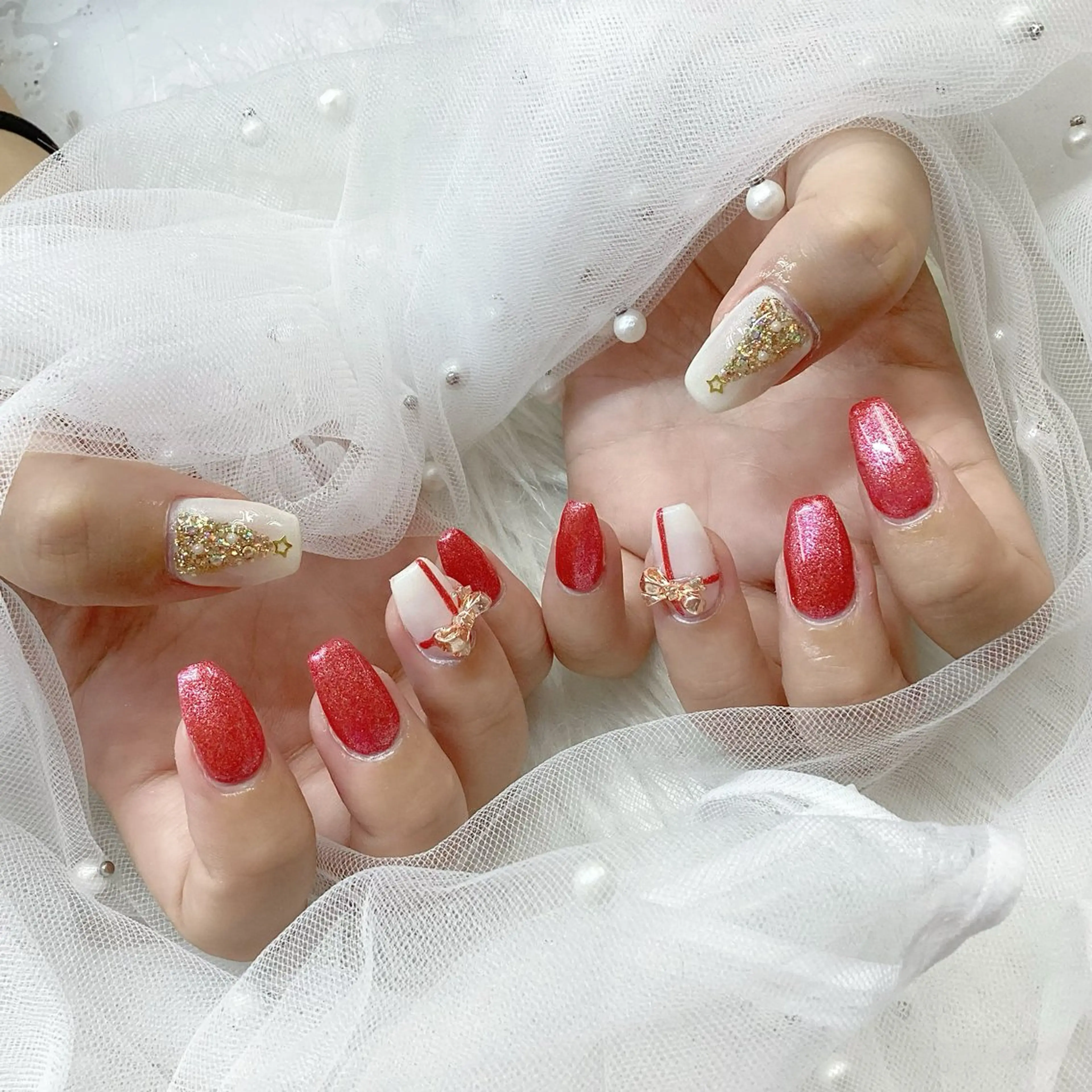 ネイル パーツ全部¥110 サロンミミのネイルデザイン