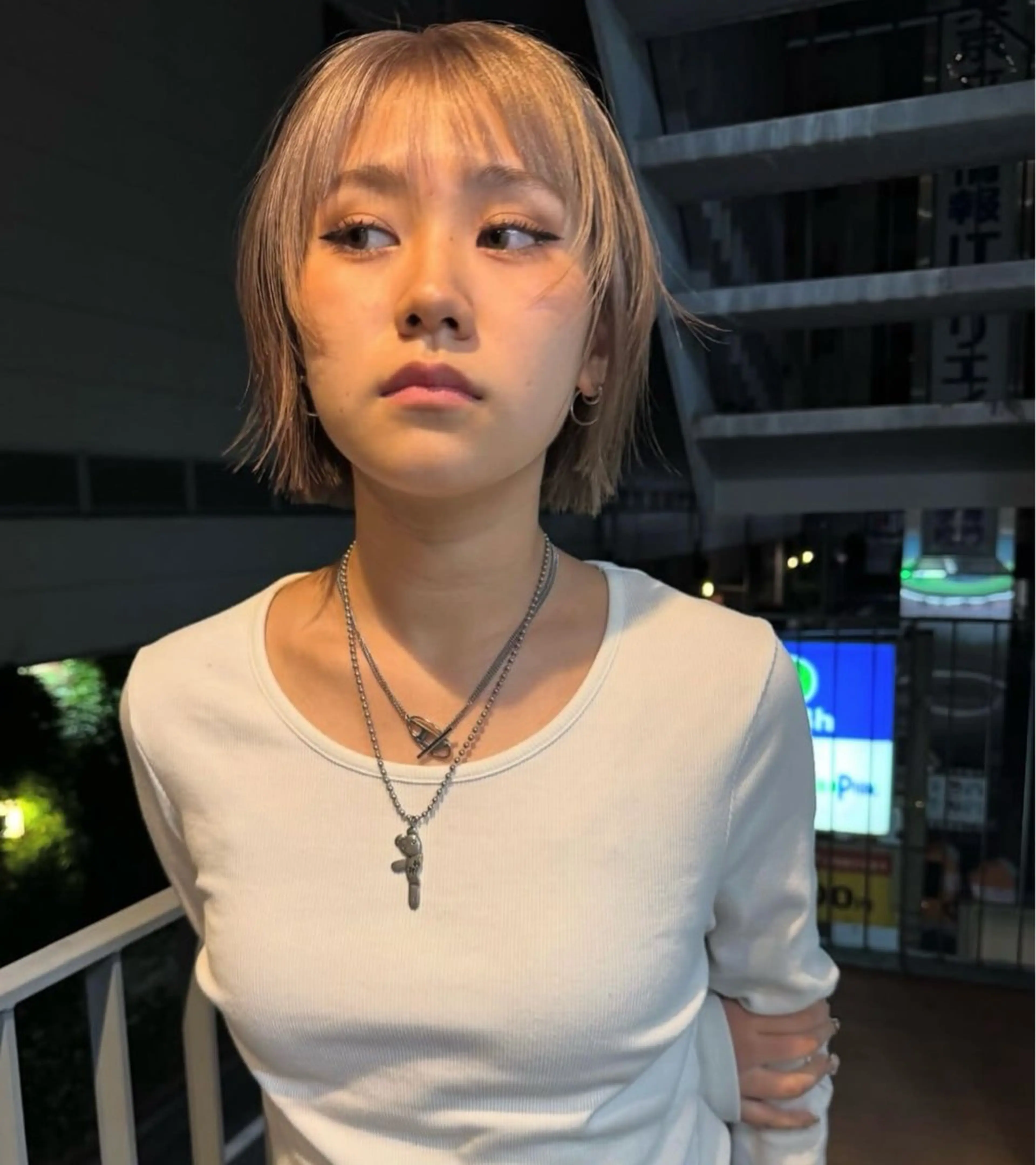 ショート カット ヘアカラー トリートメント LUCCI所属・udaハイトーン /ボブ/レイヤーのヘアスタイル