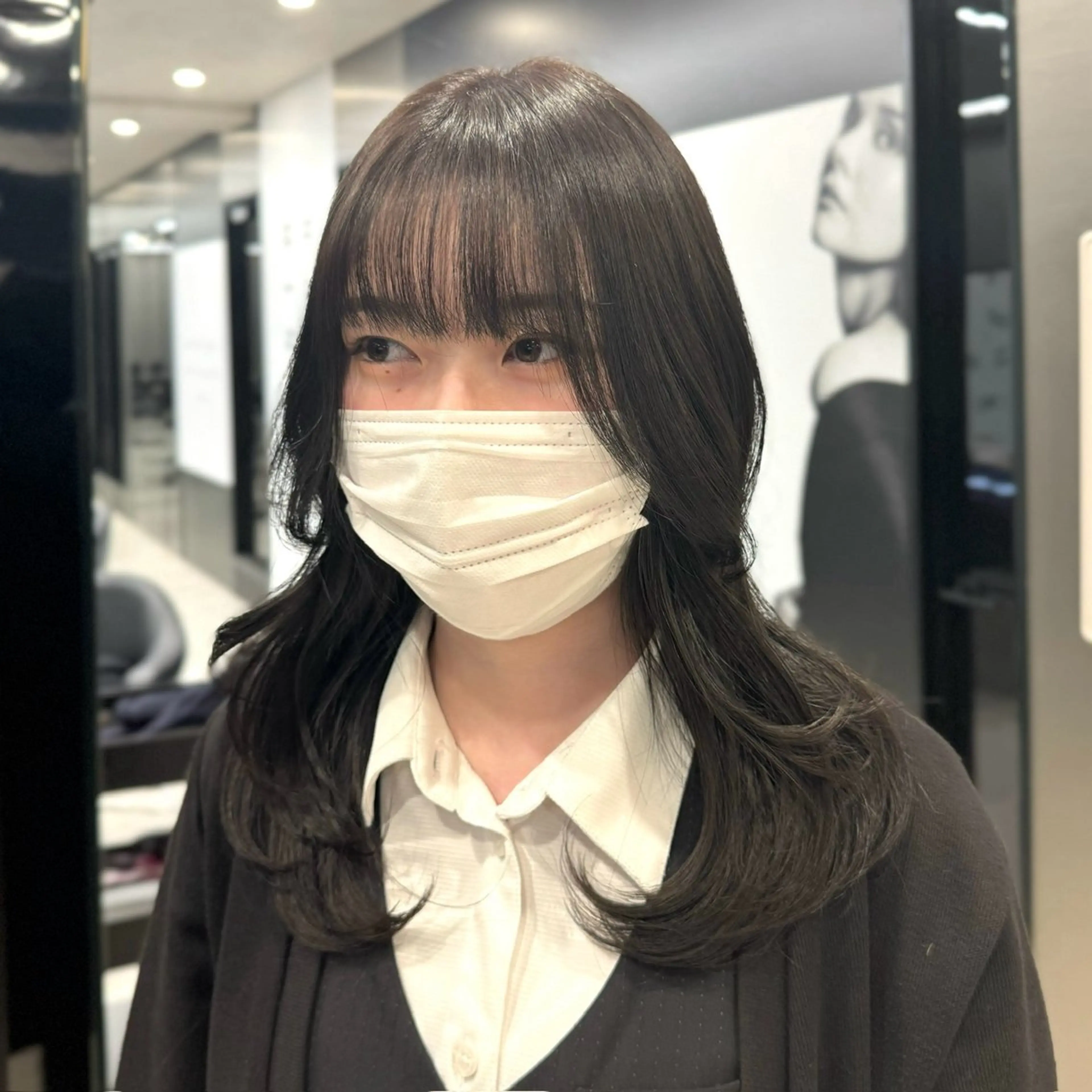 セミロング カラー カット ヘアカラー トリートメント HARUKI MINATO Japan SENDAI所属・🌈【透明感・韓国 ヘア】がっきー🌈のヘアスタイル