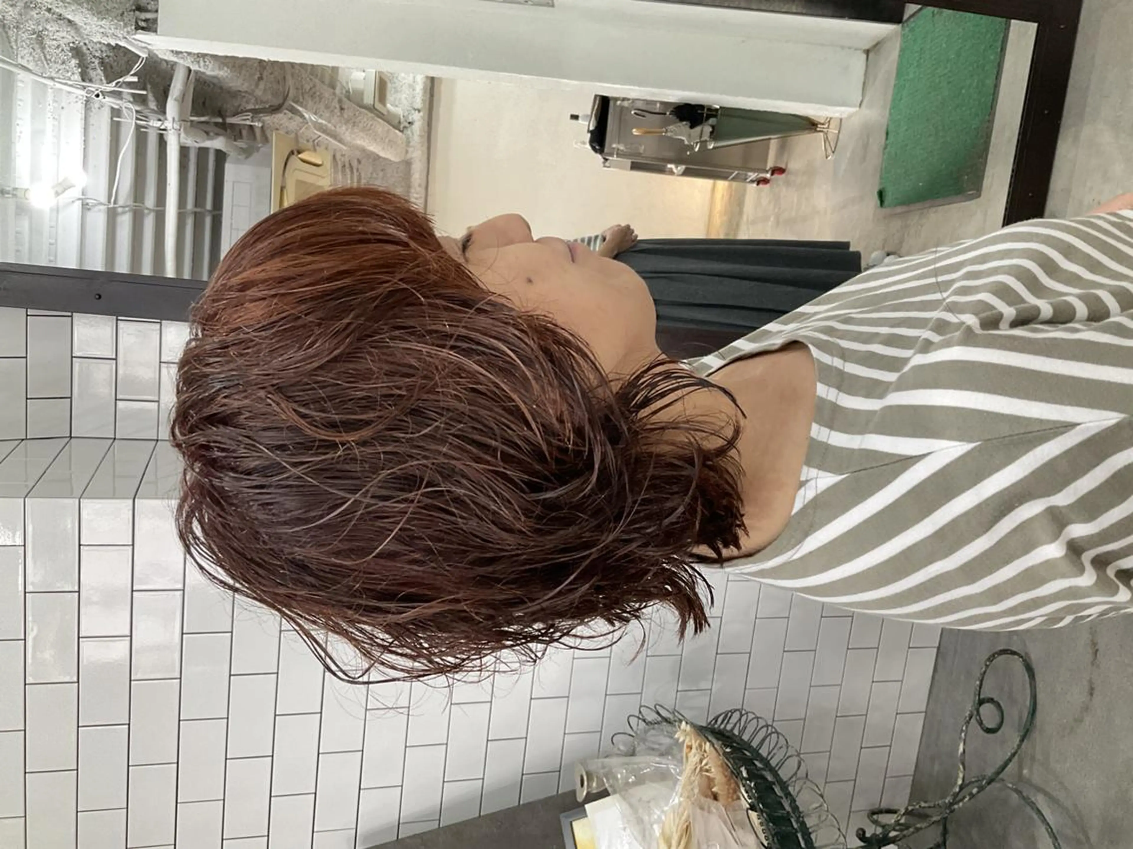 ミディアム パーマ ミディアムパーマ ボブ 髪質改善 外ハネヘア 紙屋町/legare 山村　麻美 髪質改善のヘアスタイル