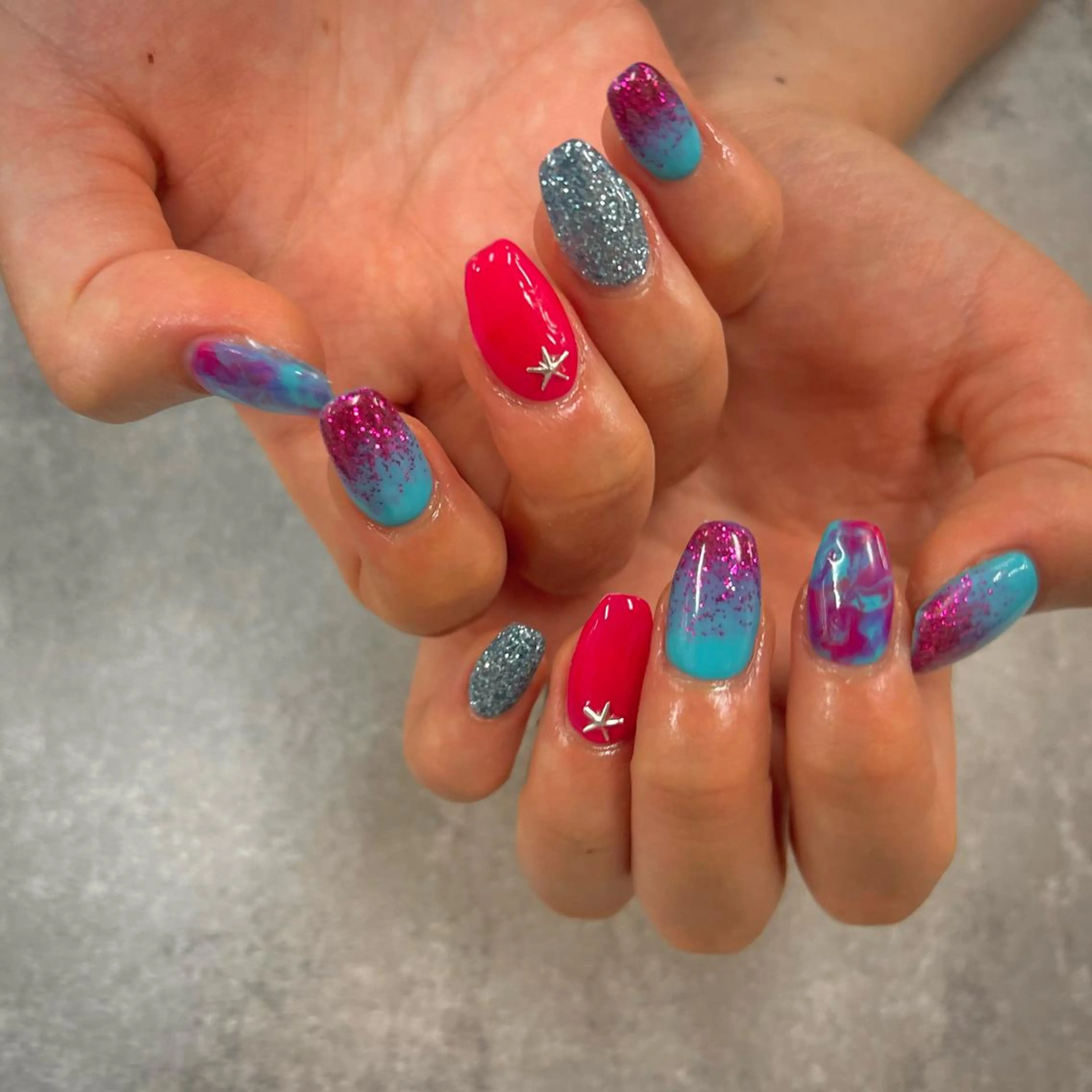 ネイル フットネイル フレンチネイル ジェルネイル ガラスフレンチ グラデーション YAGAWA NAOのネイルデザイン