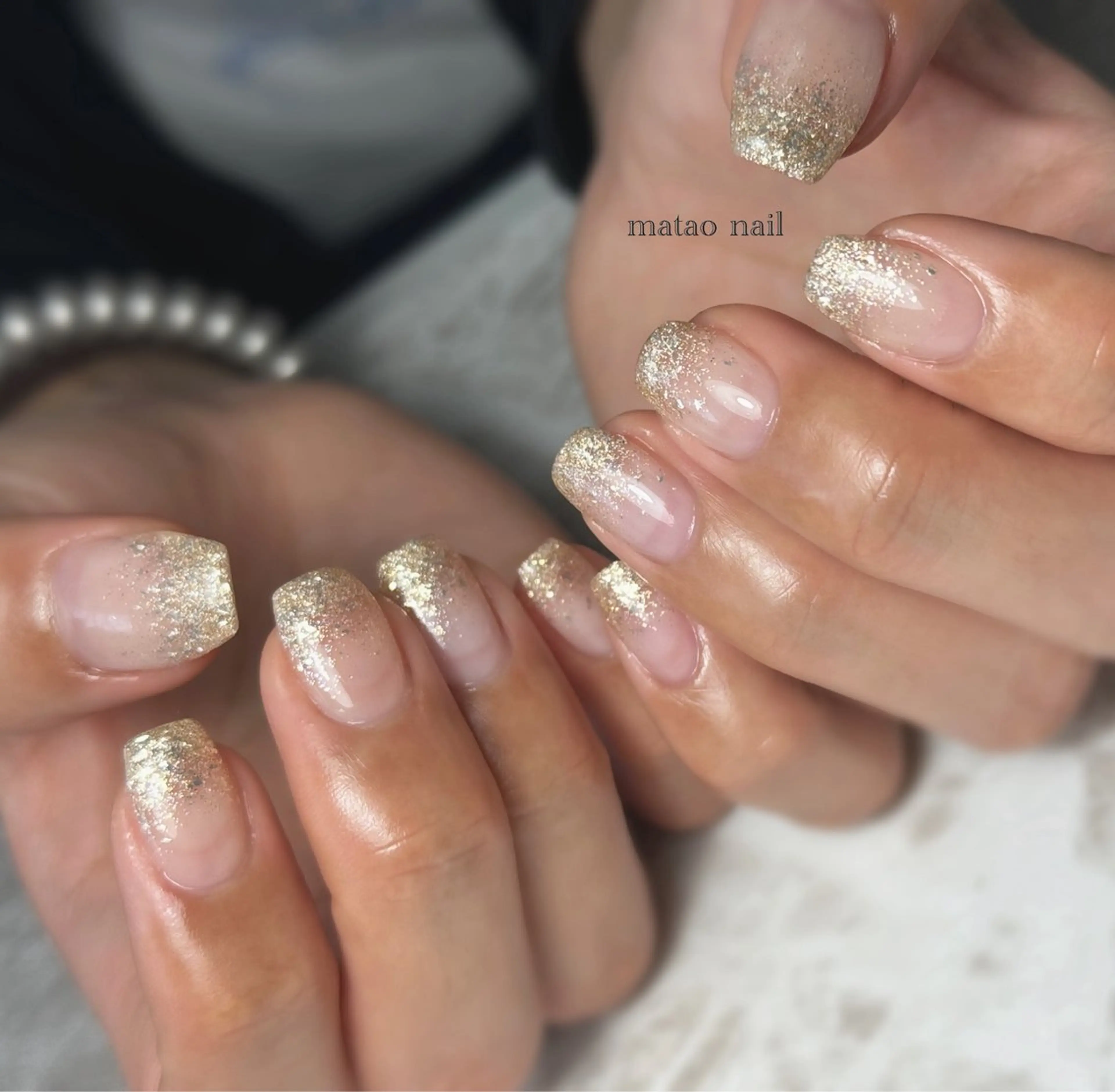 ネイル ラメ(グリッター) シンプルネイル ハンドネイル フットネイル matao nailのネイルデザイン
