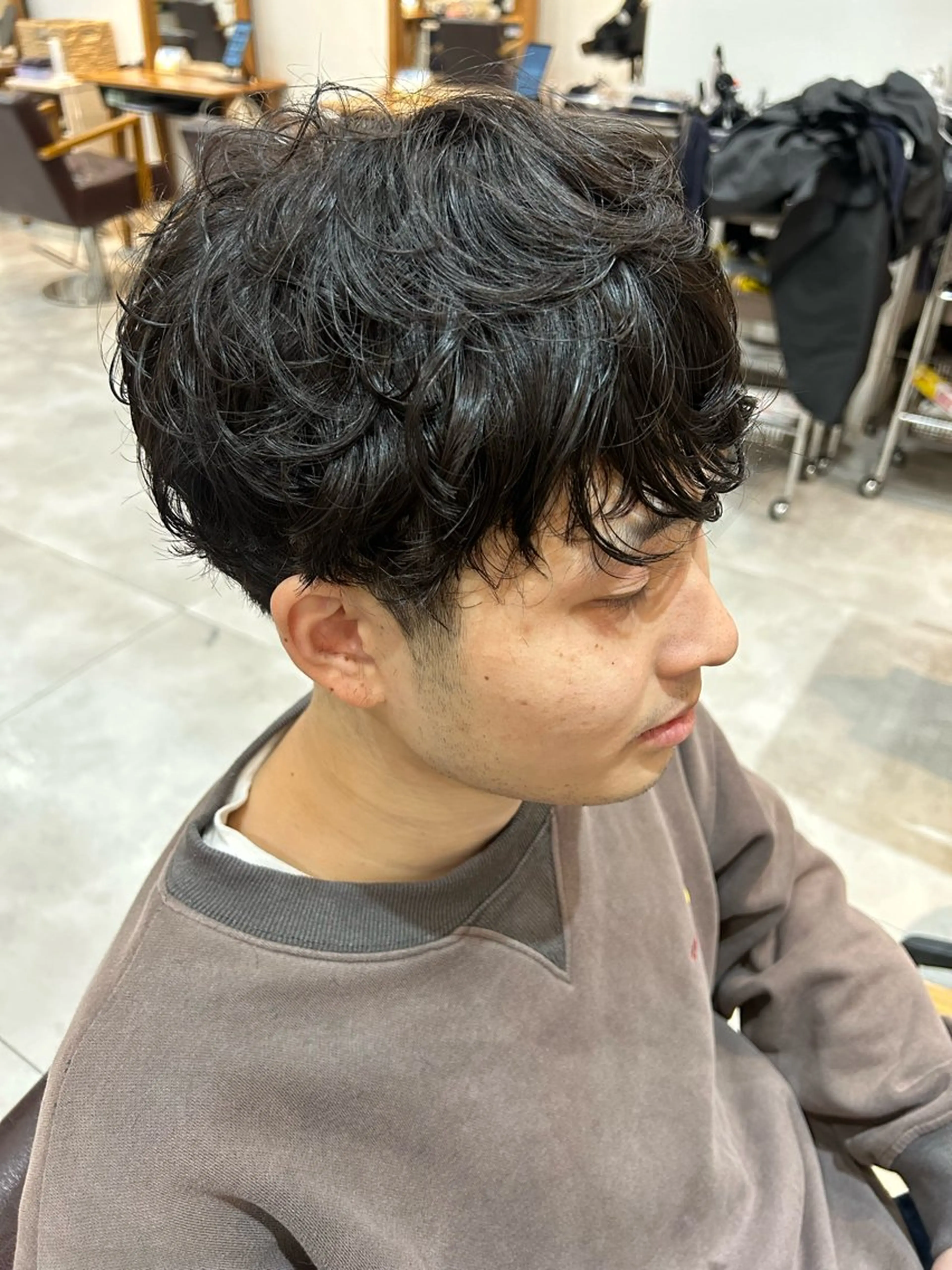 パーマ メンズ メンズパーマ リコリトル大通所属・ayaka ／lico札幌駅前店のヘアスタイル