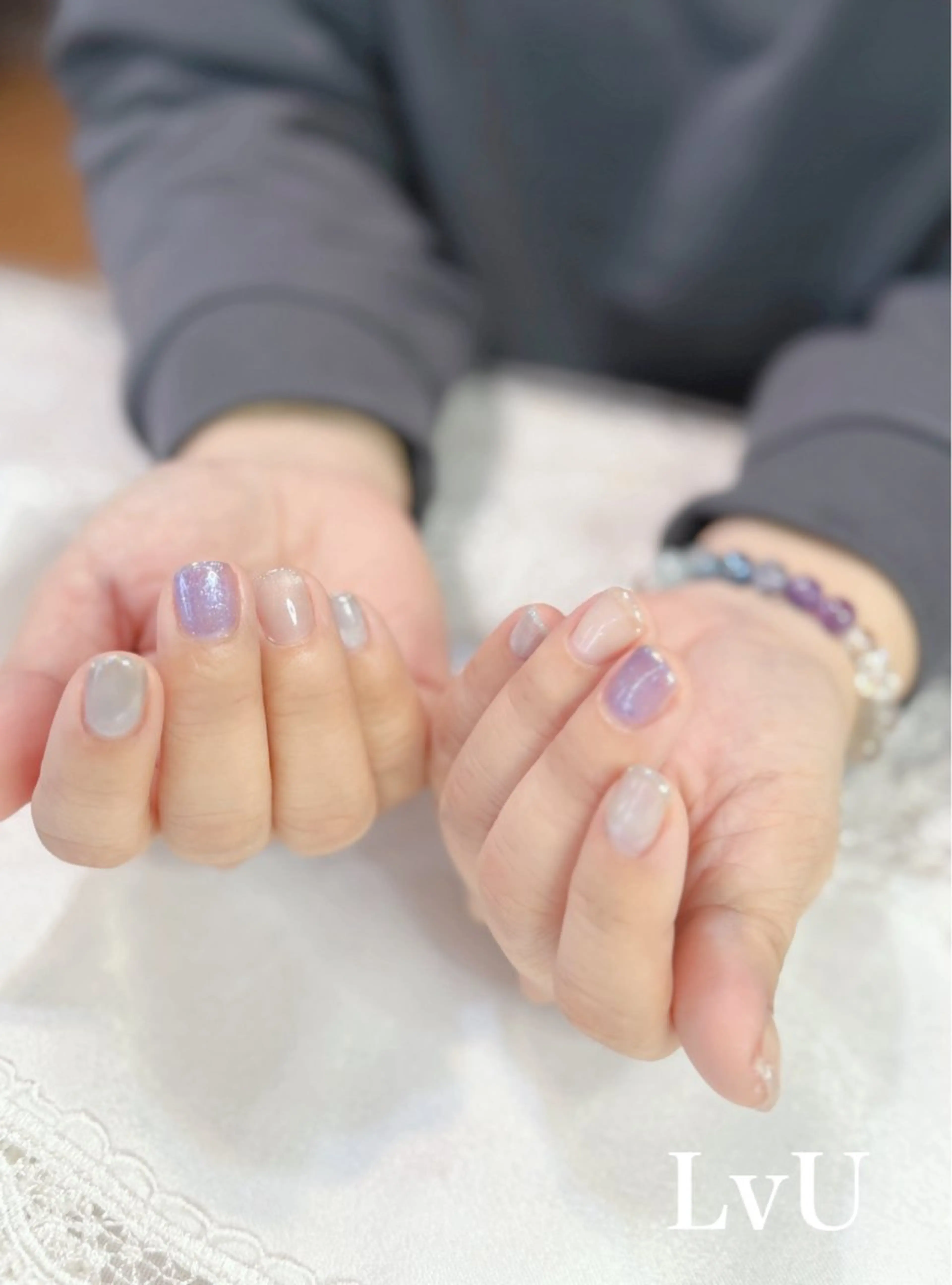 ネイル フラッシュネイル フレンチネイル マグネットネイル ハンドネイル ハンドケア LvU(ラブユー) Asayamaのネイルデザイン