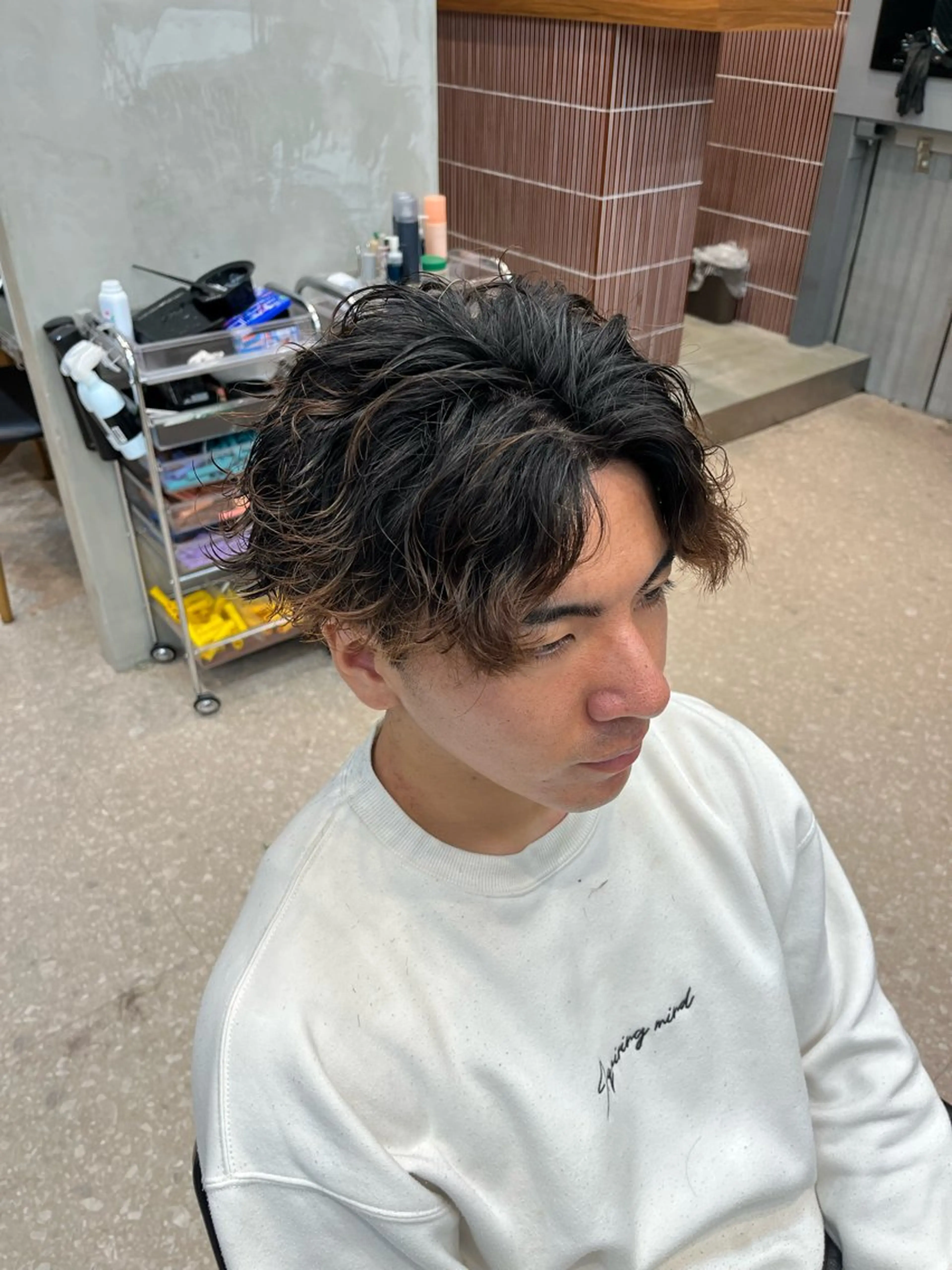 ショート パーマ メンズ パーマ fifth / 山下 和輝 海外風スタイルのヘアスタイル