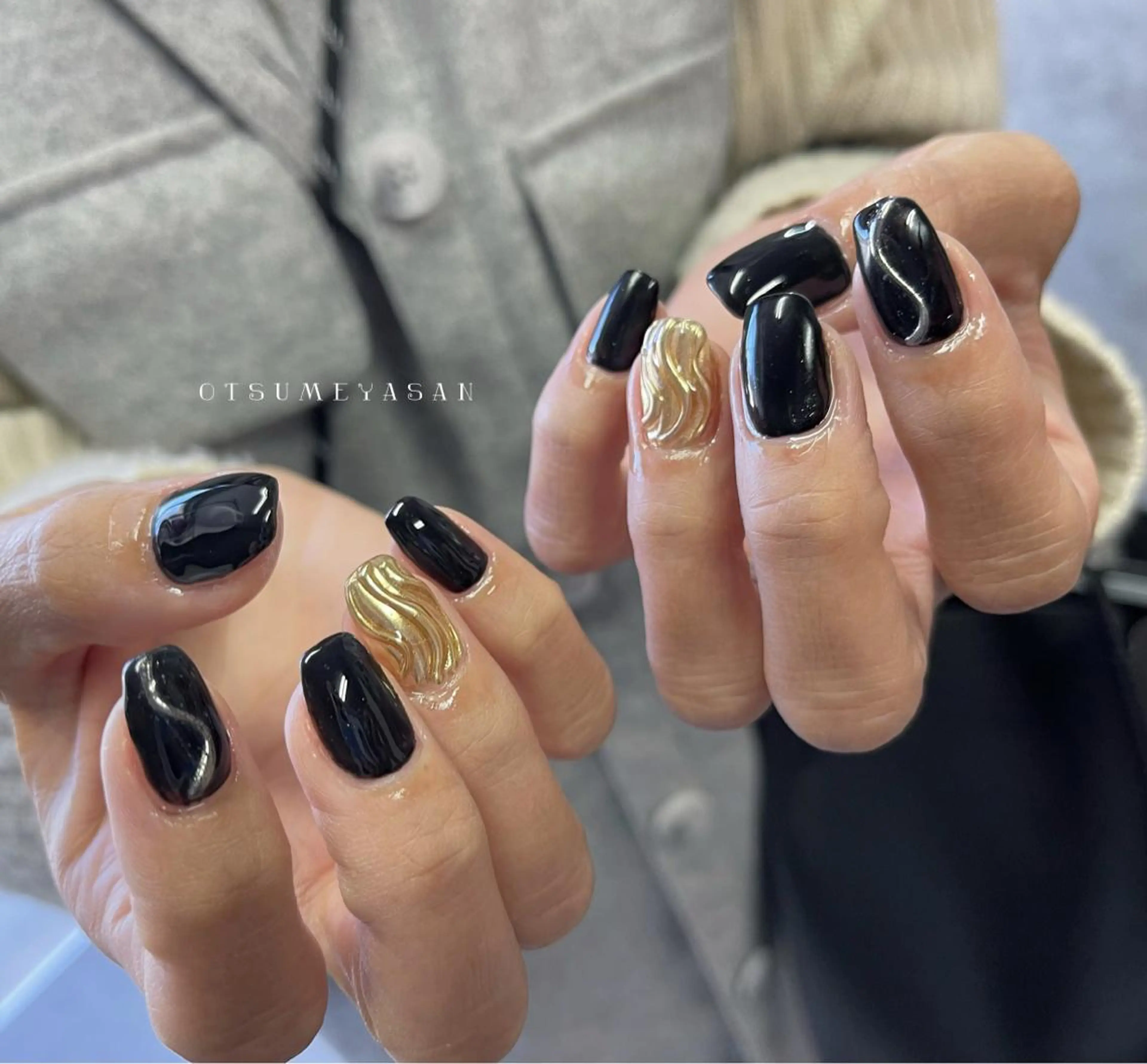 ネイル ジェルネイル 韓国ネイル マグネットネイル ミラーネイル ニュアンスネイル otsumeyasan所属・わたなべ ちかのネイルデザイン