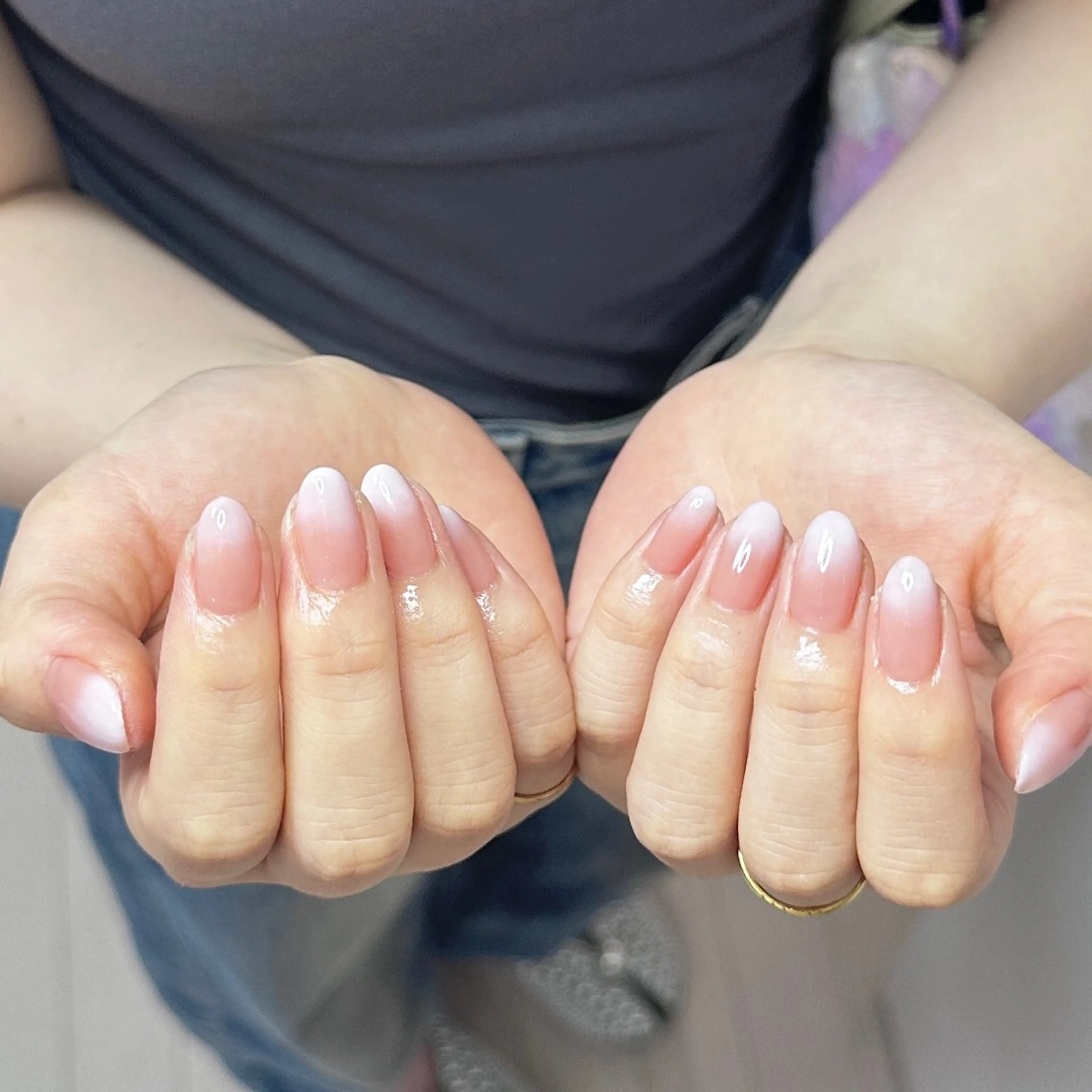 ネイル アートネイル オーロラネイル チークネイル フレンチネイル ガラスフレンチ 🎀セ リ🎀のネイルデザイン