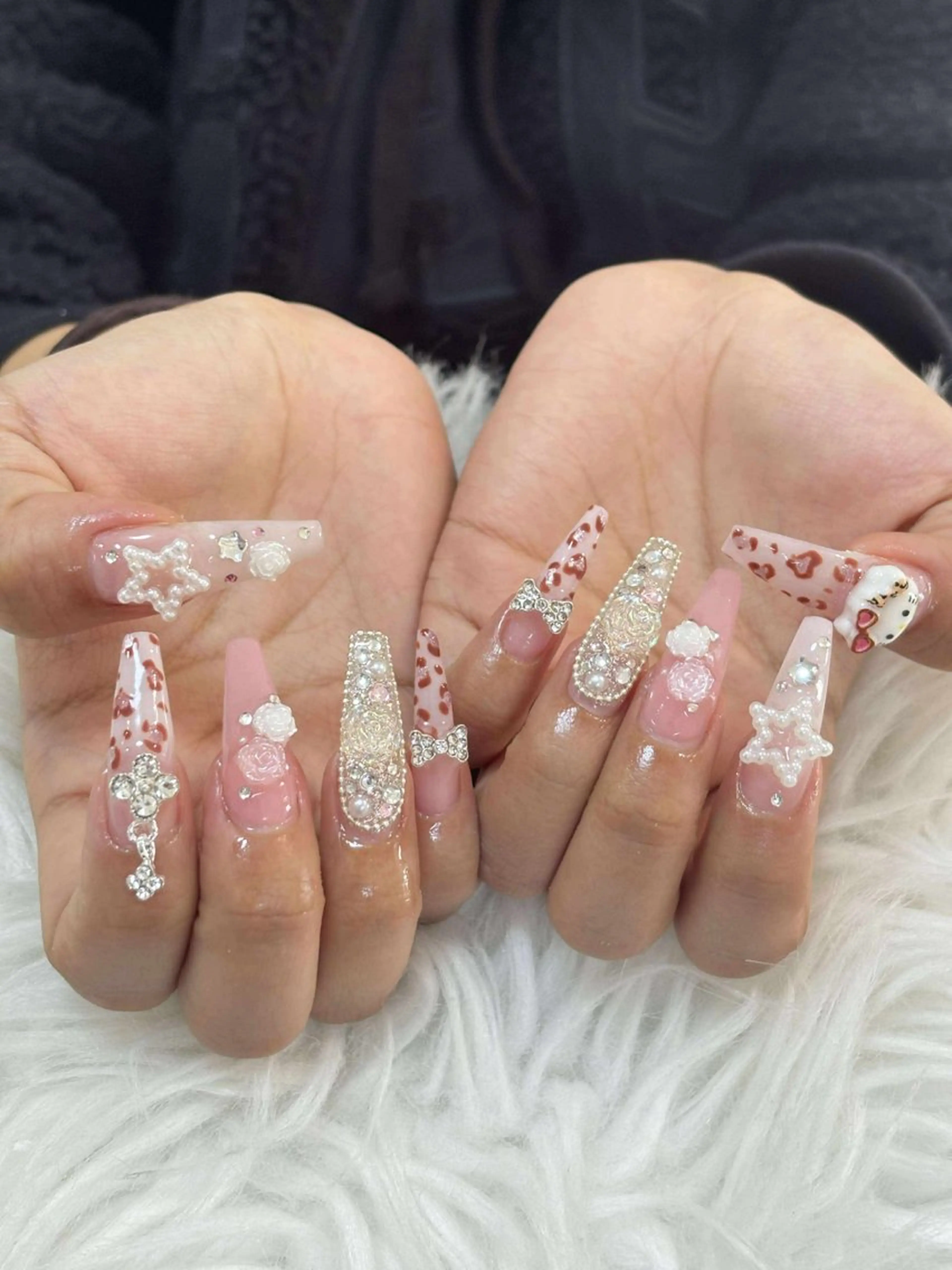 ネイル オーロラネイル ボルドー ブラウン 氷ネイル・うるうるネイル キラキラネイル Julli NailStudioのネイルデザイン