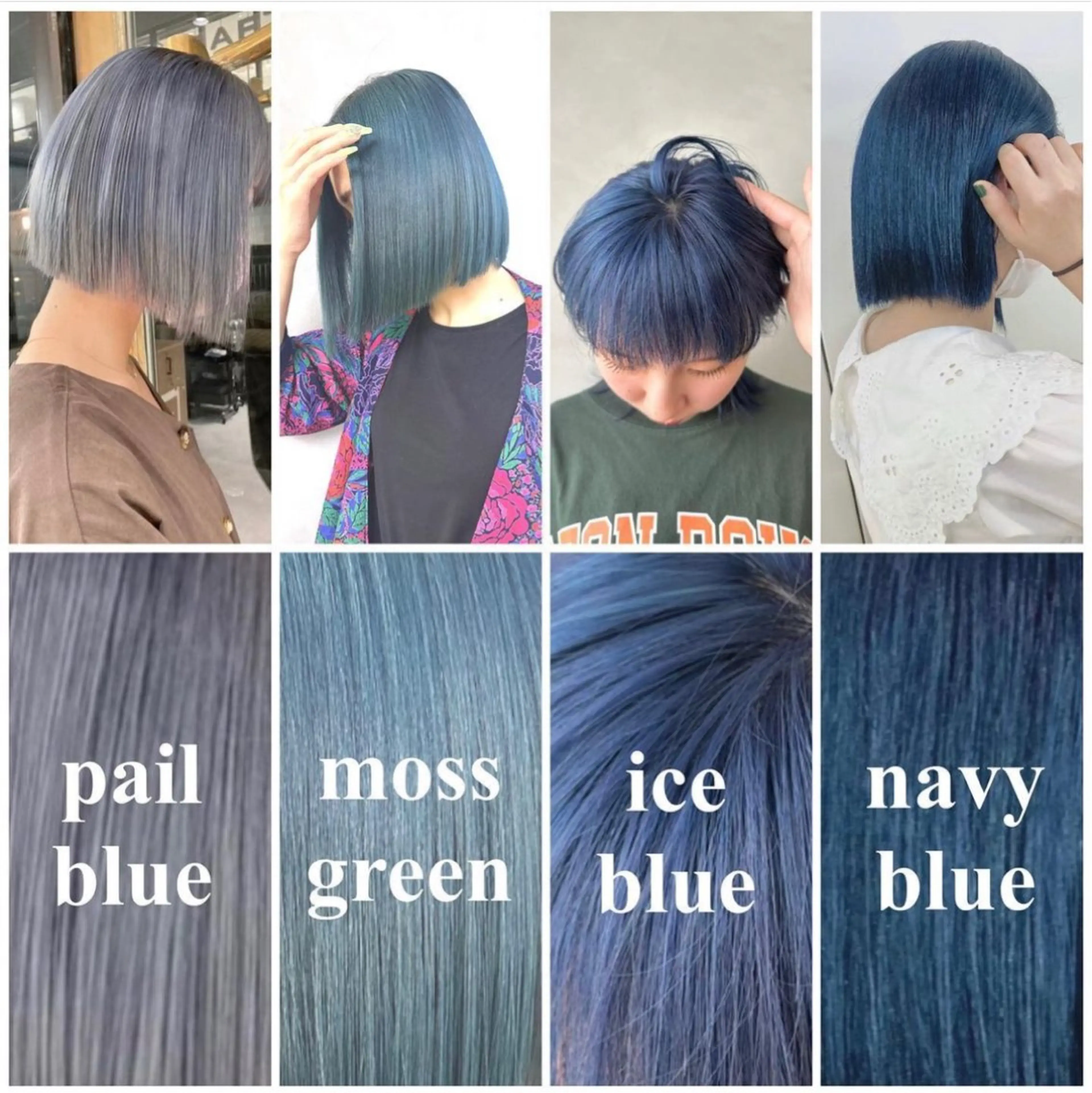 ショート カラー 黒髪 ブリーチ ブルーカラー ブルーブラック ラベンダーカラー ハイトーン/ショート /akane🐰♥️のヘアスタイル