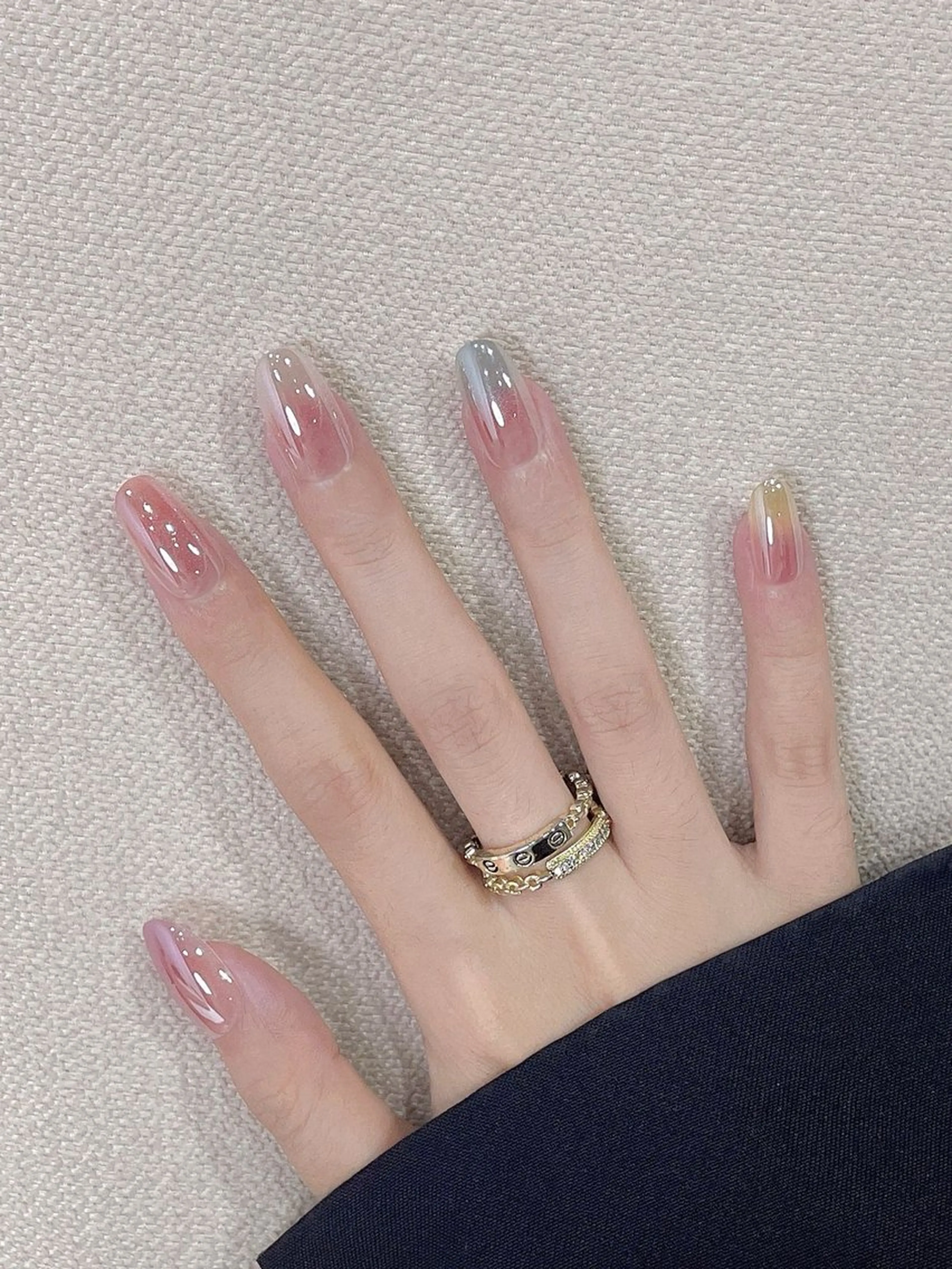 ネイル 韓国ネイル ミラーネイル 持ち込み ネイルチップ ハンドネイル EMI ANA.CHUOのネイルデザイン