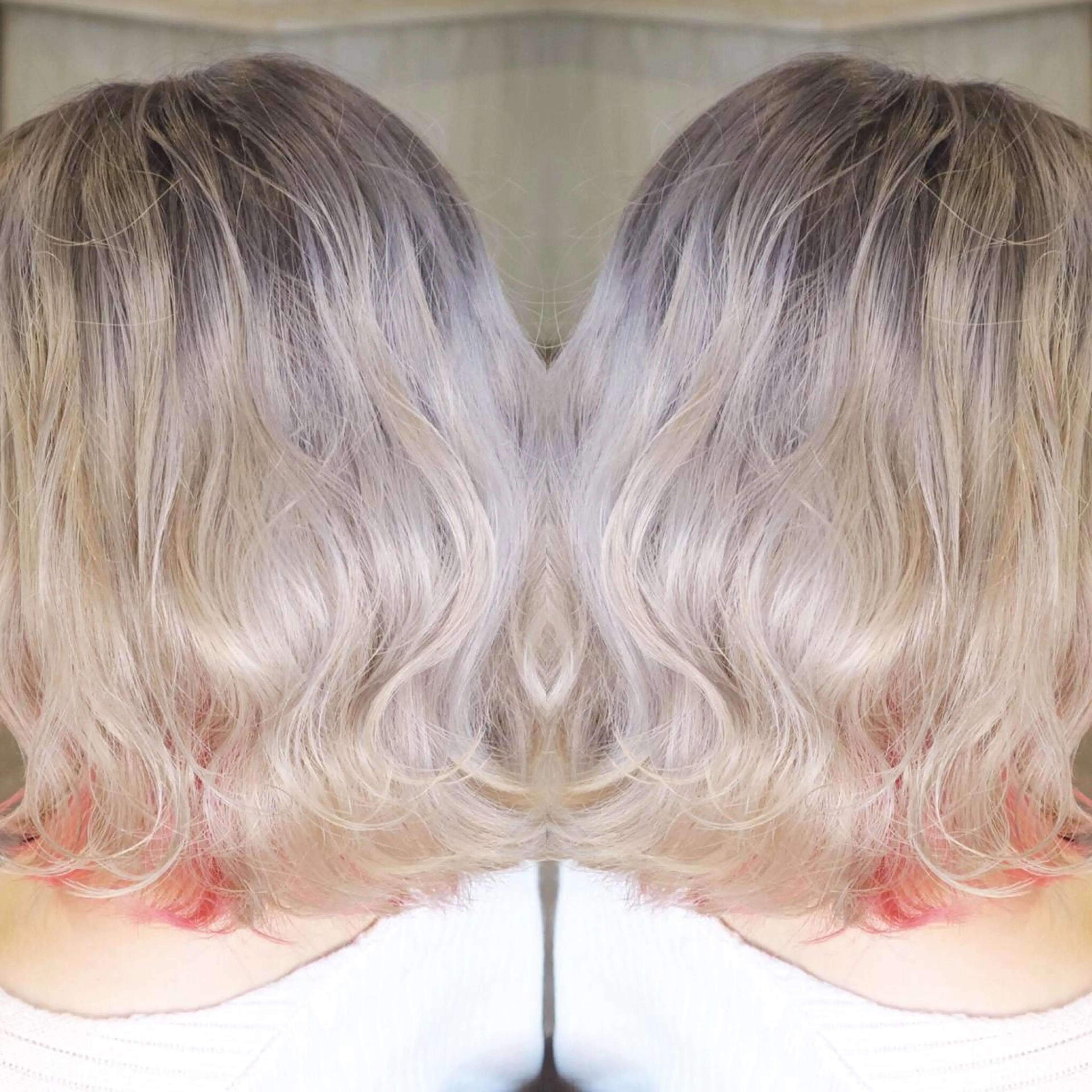 ショート カラー グレージュ ピンクカラー ヘアカラー JILBLAN京都 ショート/ハイライトのヘアスタイル