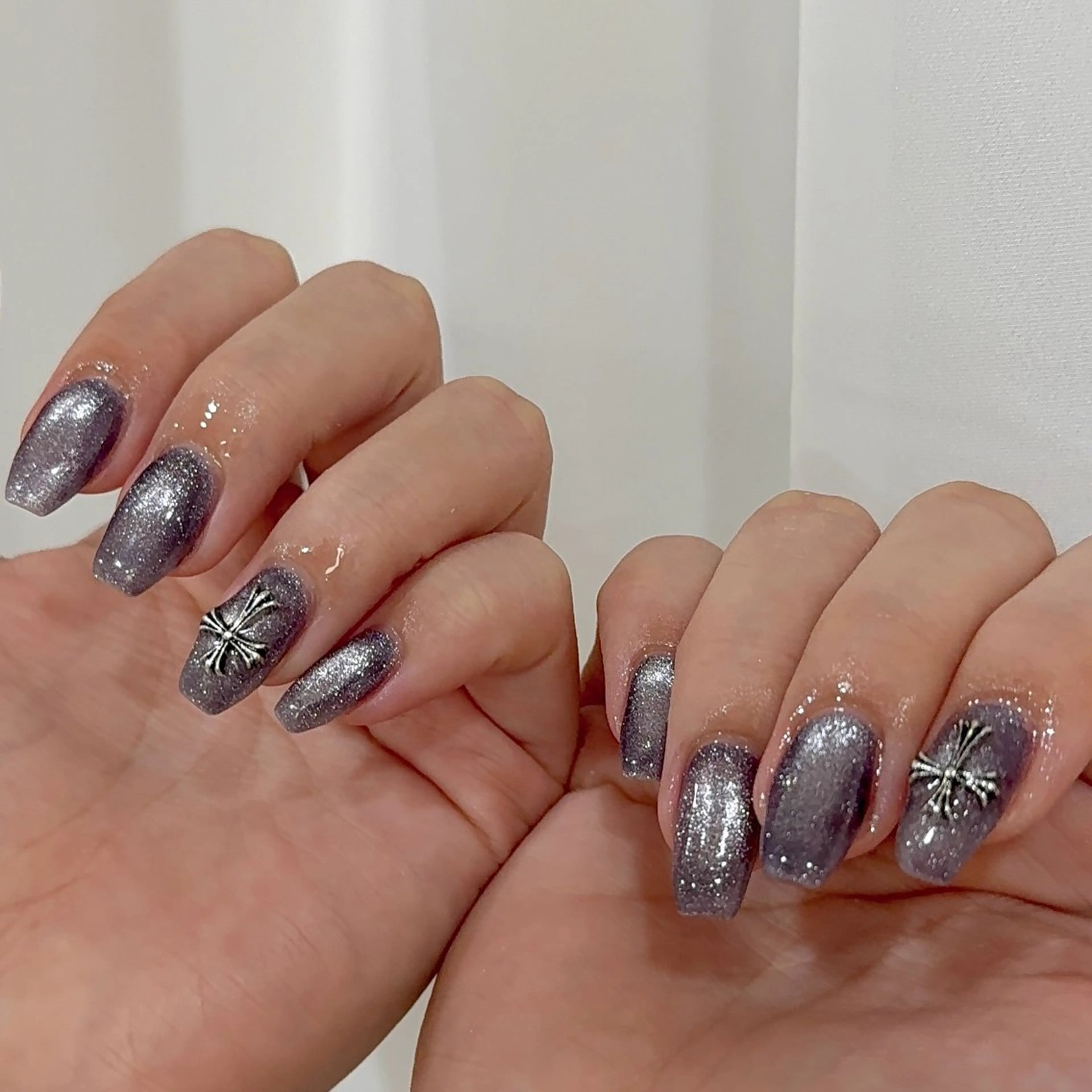 ネイル クリアネイル フラッシュネイル フレンチネイル ジェルネイル マグネットネイル ハンドネイル Reilly nail.所属・Reillynail レイリーネイルのネイルデザイン