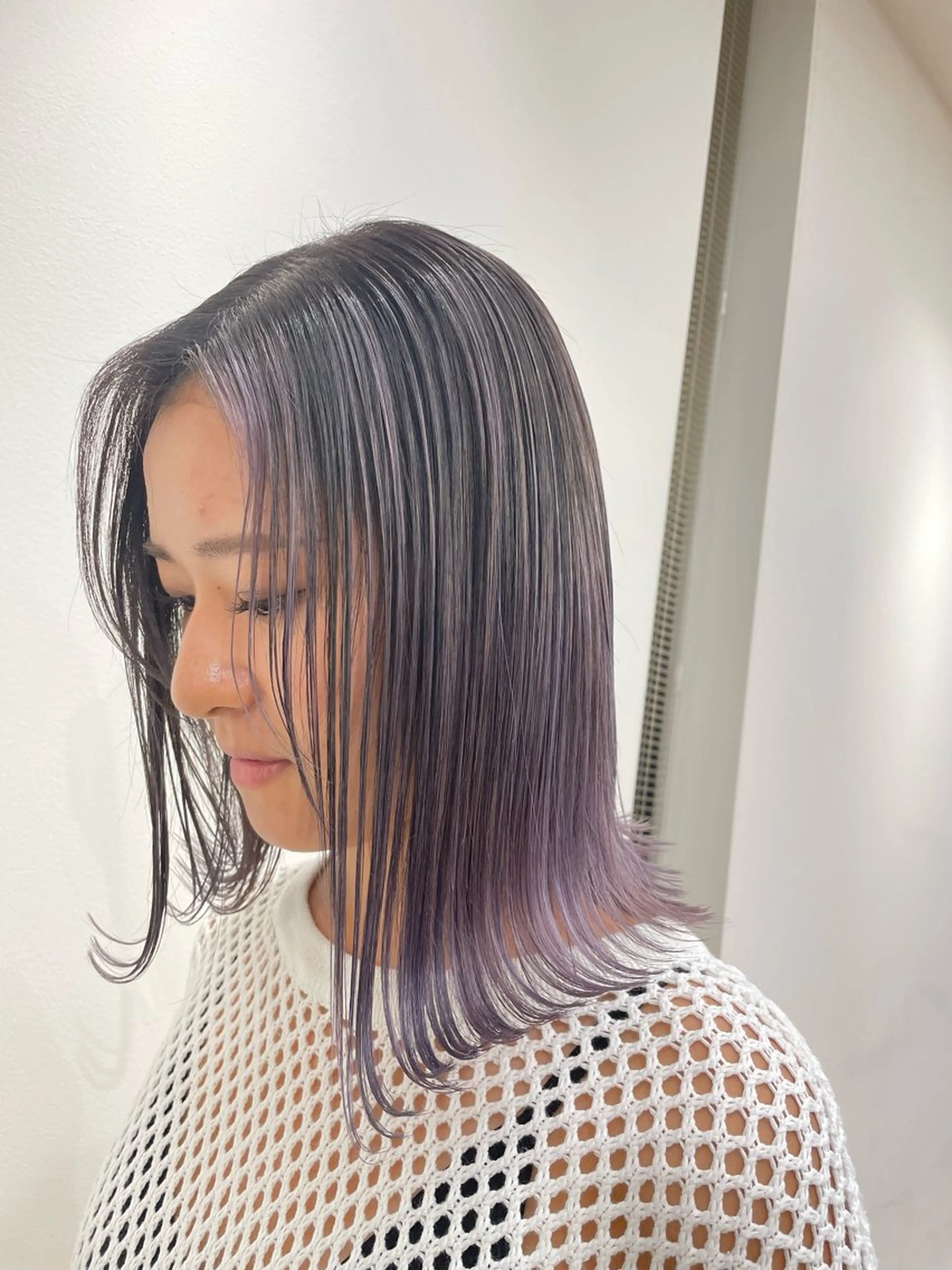 ミディアム カラー バレイヤージュ レイヤーカット ブリーチ👩‍🦳/ ‪✂︎MANAMIのヘアスタイル