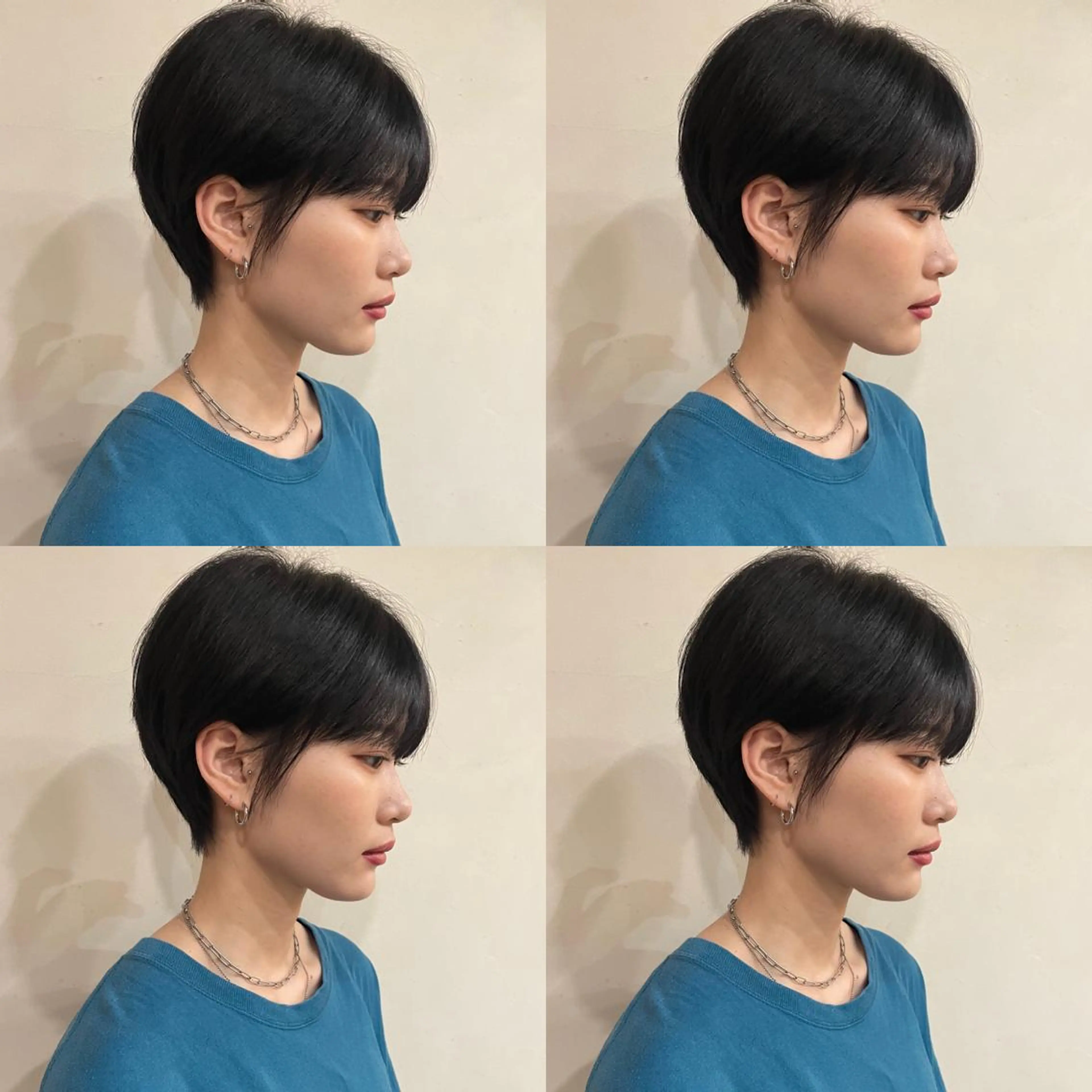 ショート カラー ショートボブ ハンサムショート 丸みショート デザインカラー ハイライトカラー カット ヘアカラー トリートメント 京都大人女性ショート 徒歩1分/秋山のヘアスタイル