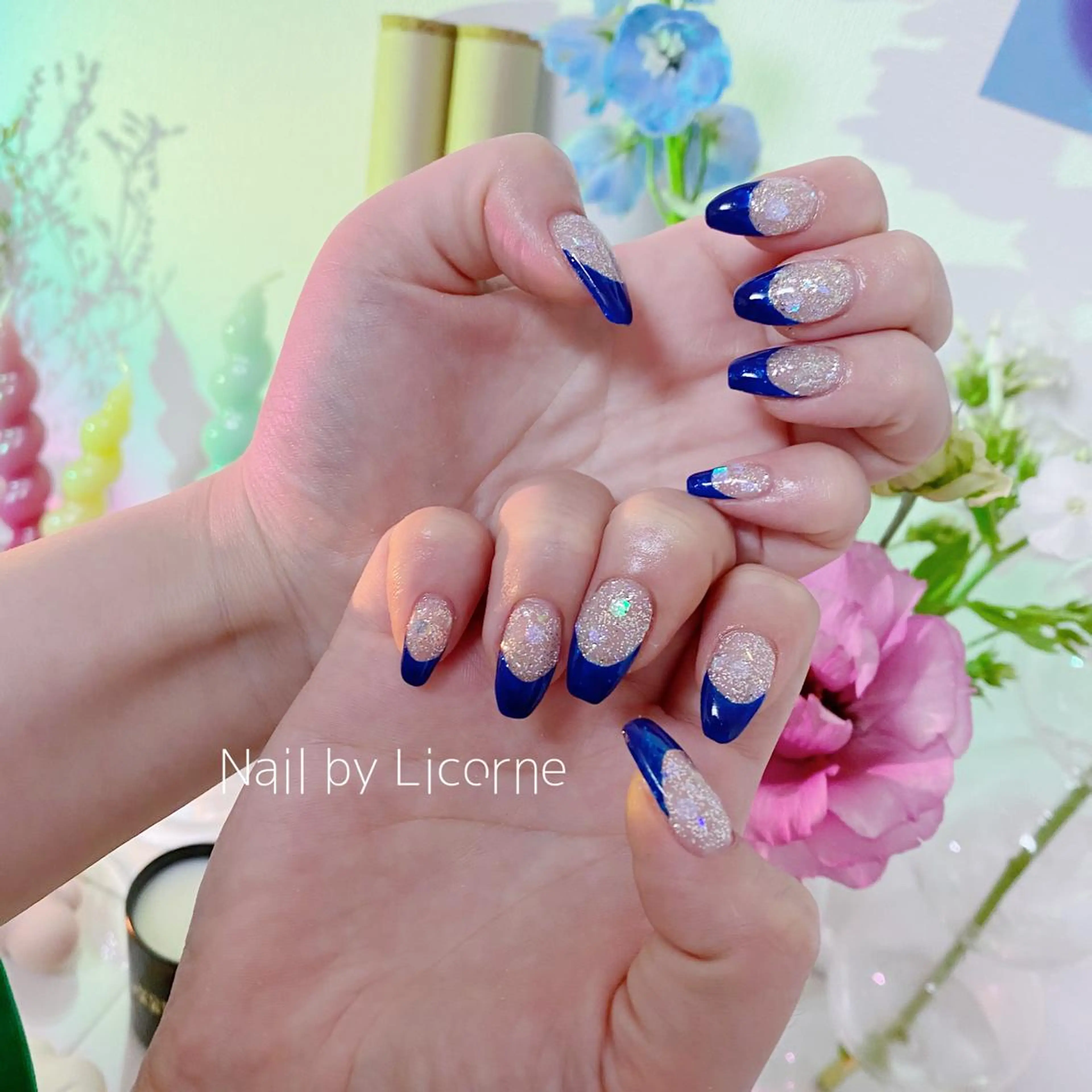 ネイル 氷ネイル・うるうるネイル 韓国ネイル ハンドネイル Nail by Licorneのネイルデザイン