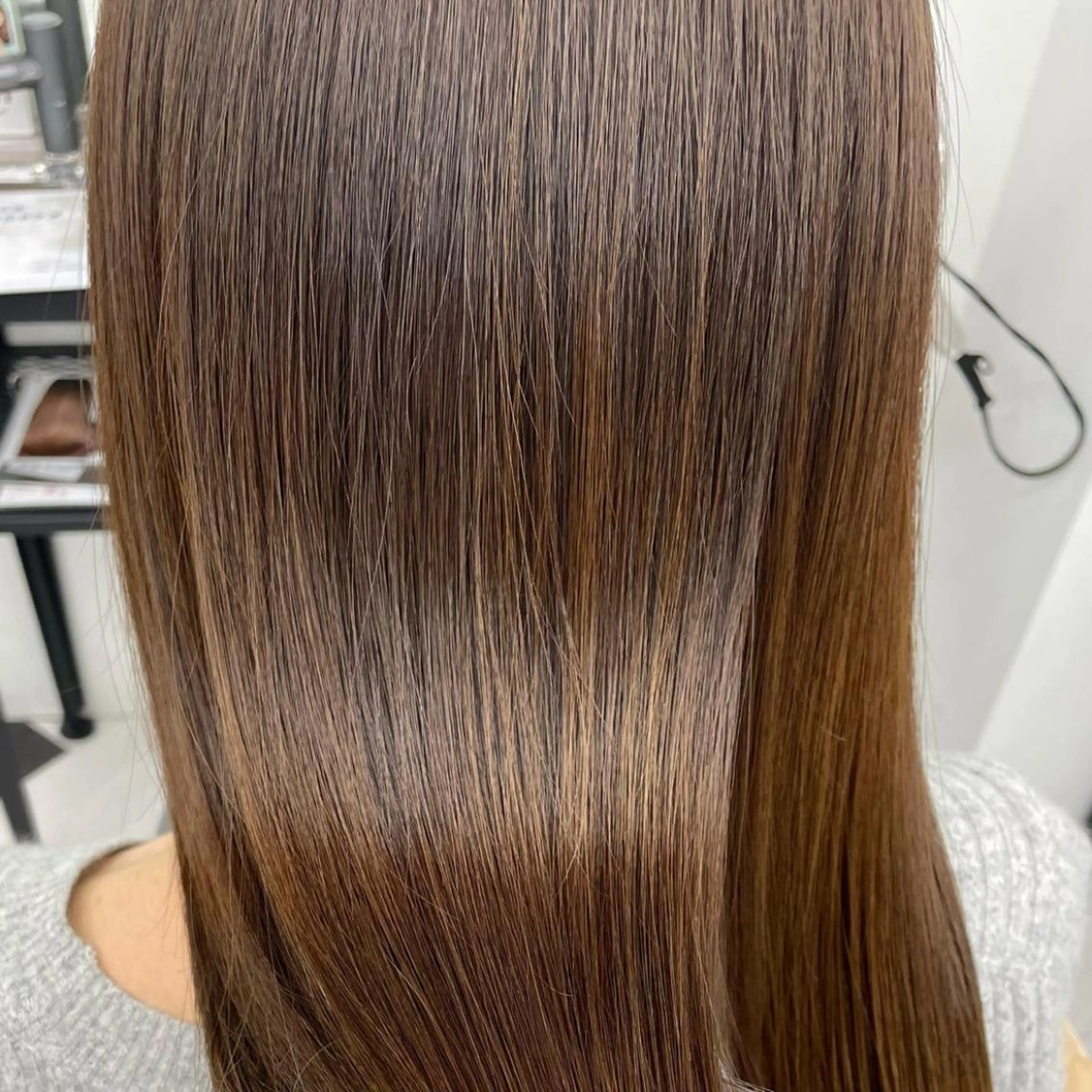 ミディアム カラー パーマ ヘアアレンジ メンズ キッズ ネイル マツエク・マツパ アイブロウ トリートメント ブラウン mona/ ストレートスタイル✨のヘアスタイル