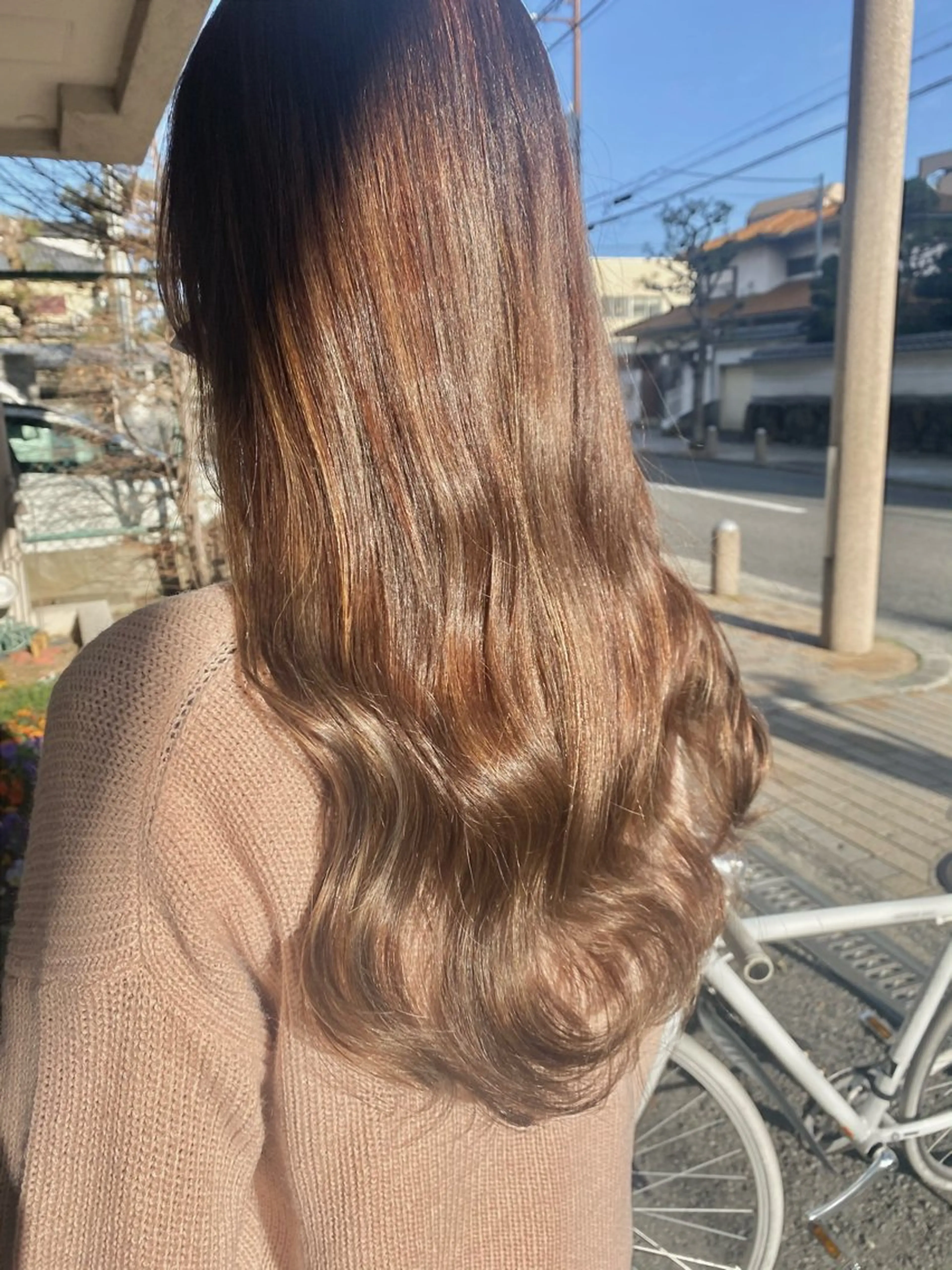 ロング カラー ヘアアレンジ epris 山本 美海のヘアスタイル