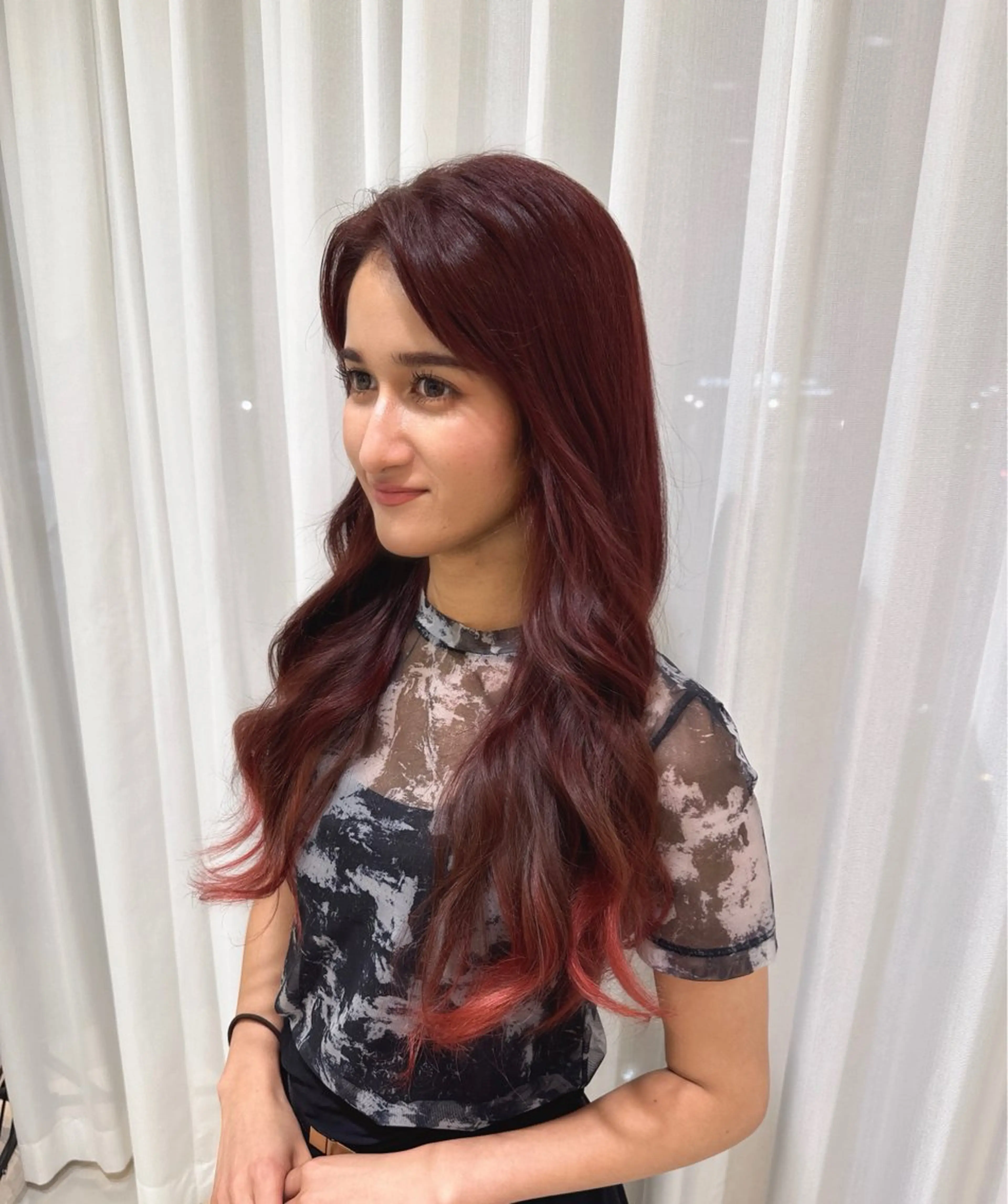 カラー 曲がる縮毛/カルマパ ーマ/池袋/横村大全のヘアスタイル