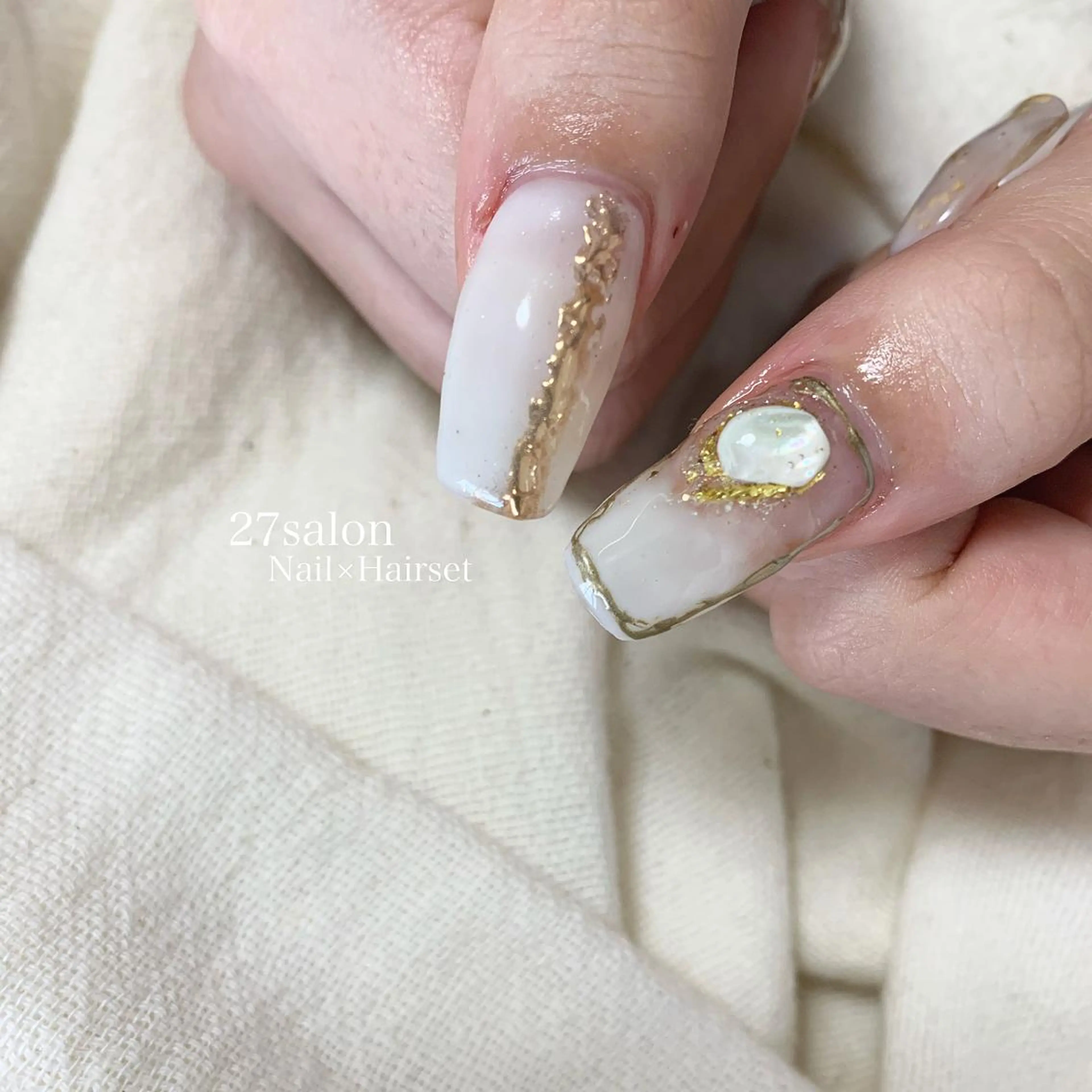 ネイル ニュアンスネイル 夏ネイル 27salon yuinaのネイルデザイン