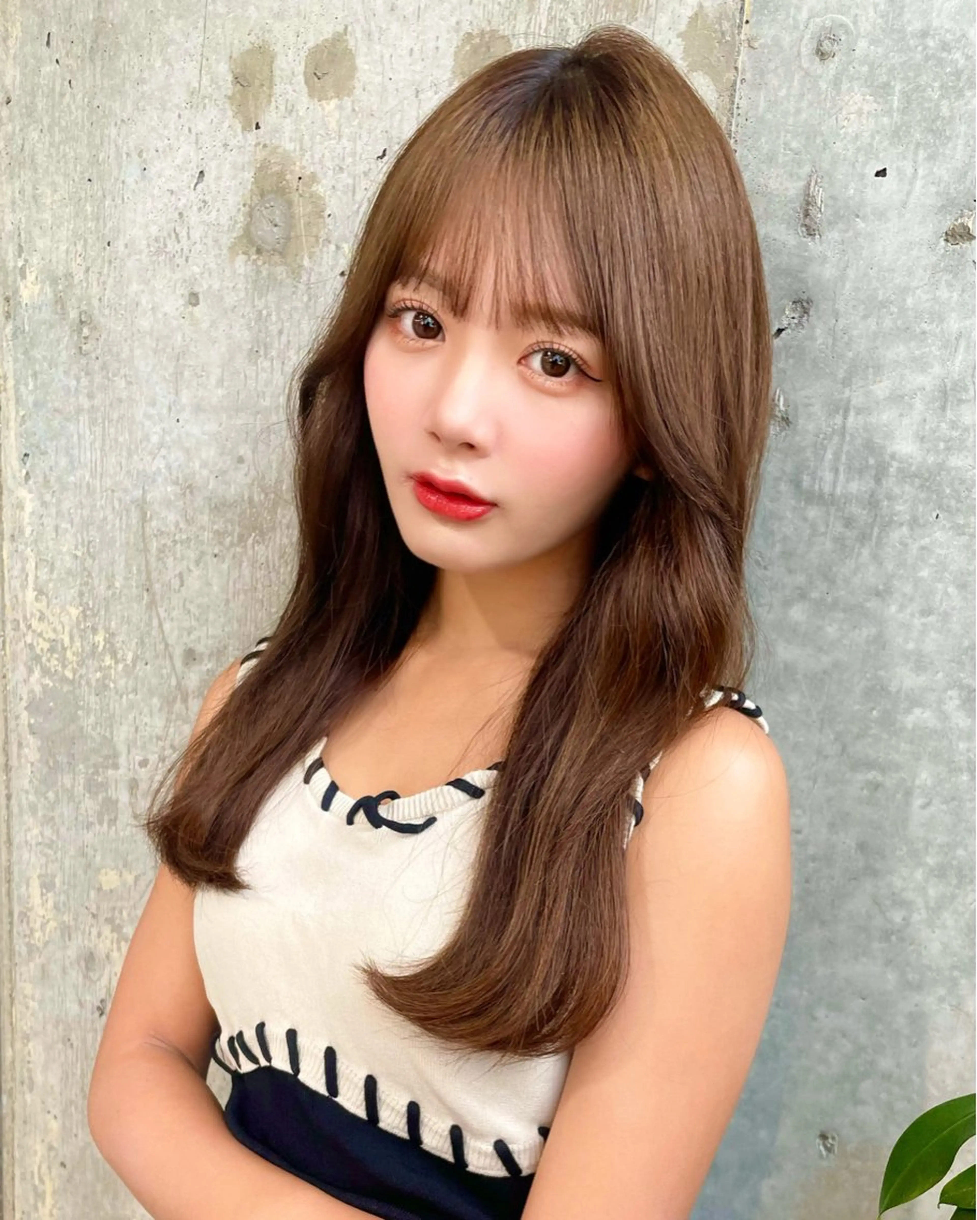 セミロング カラー ベージュカラー ブリーチ ショコラベージュ ダブルカラー ブリーチなしカラー 韓国ヘア🤍顔周り/ 髪質改善✨/林遼一郎のヘアスタイル