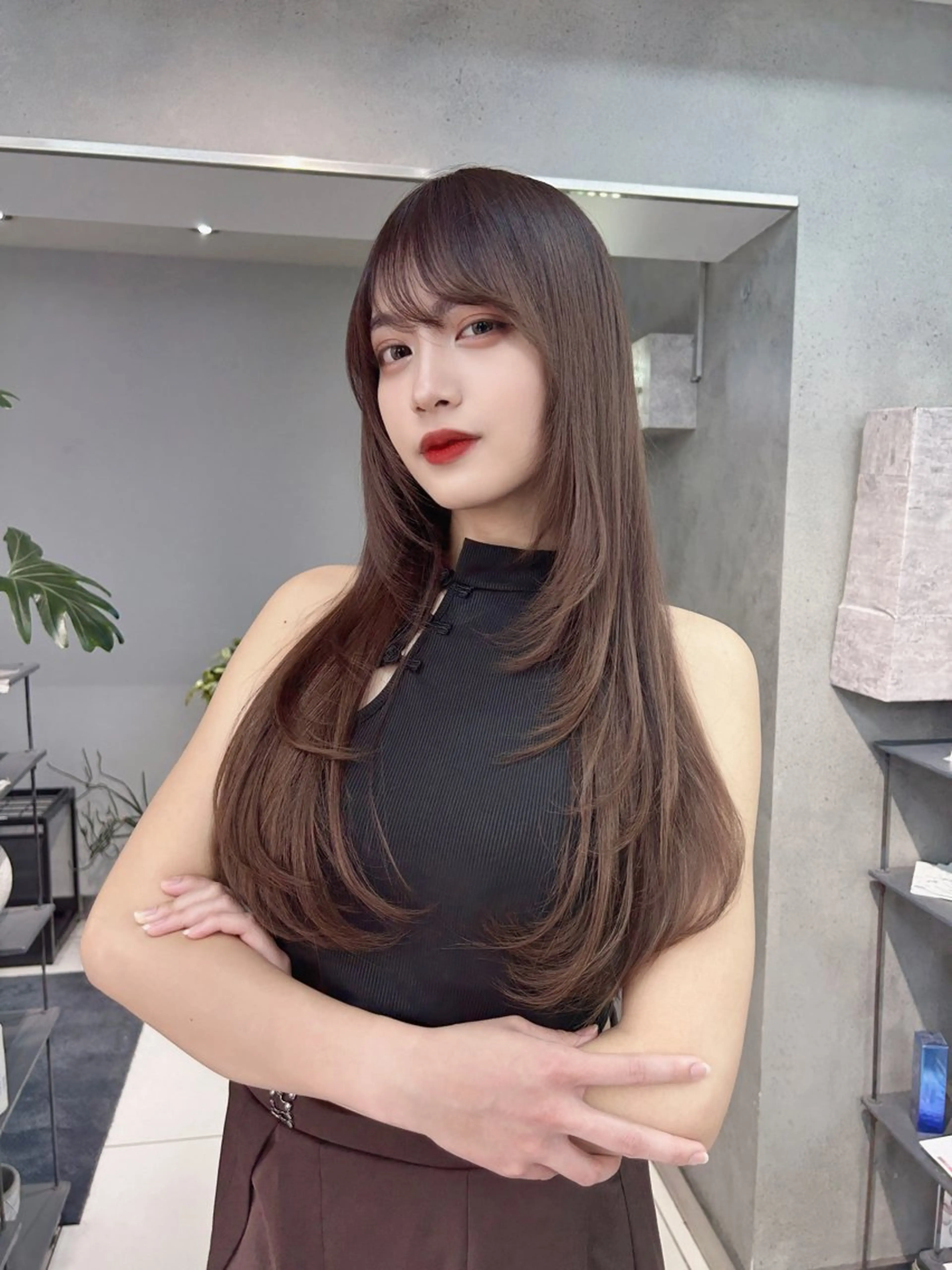 ロング レイヤー×ツヤカラー 渋谷/kougaのヘアスタイル