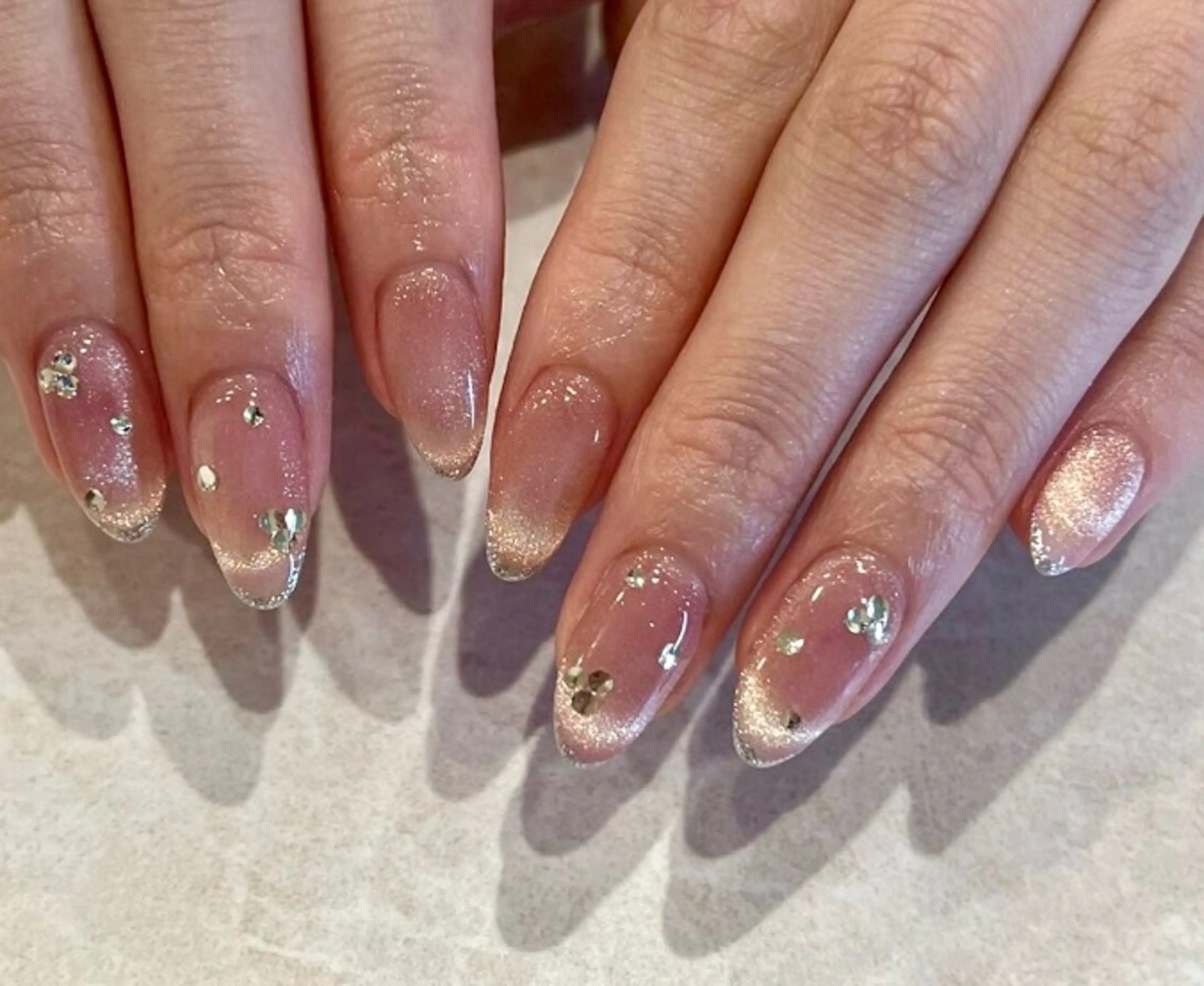 ネイル フレンチネイル マグネットネイル マグネットフレンチ STELLA川口店 yamazakiのネイルデザイン