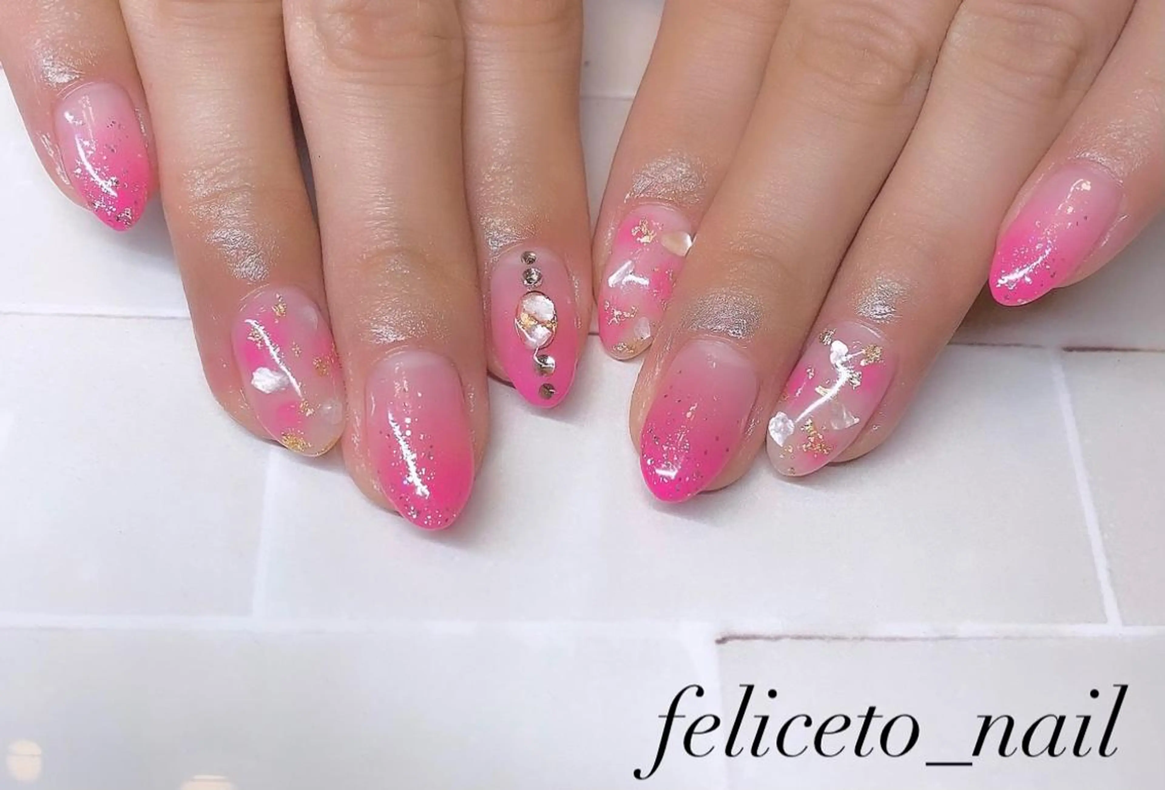 ネイル ピンク feliceto_nail所属・Honokaホノカ nailのエステ・リラクイメージ