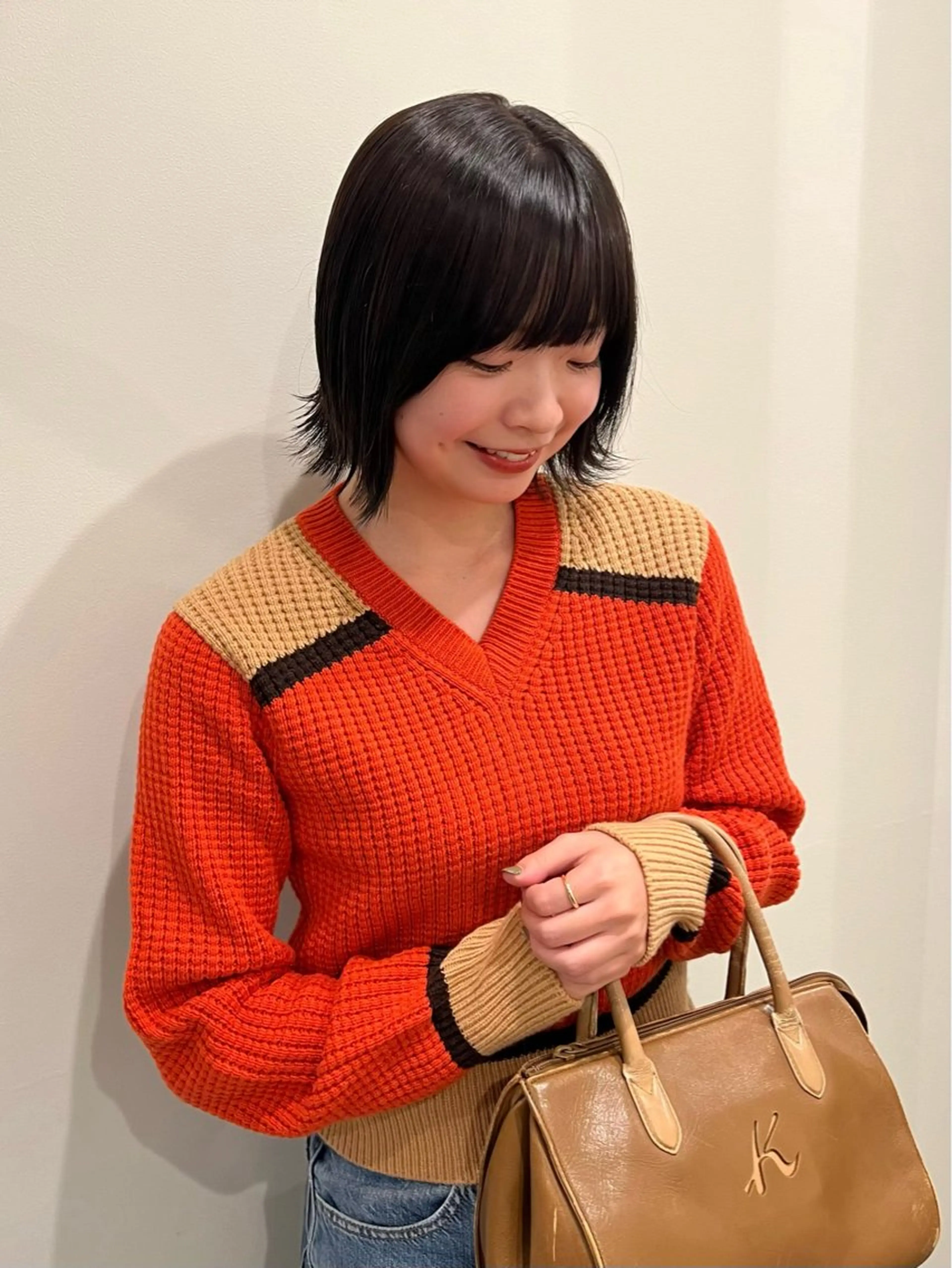 セミロング カラー 透明感カラー 内沼 恵留菜のヘアスタイル