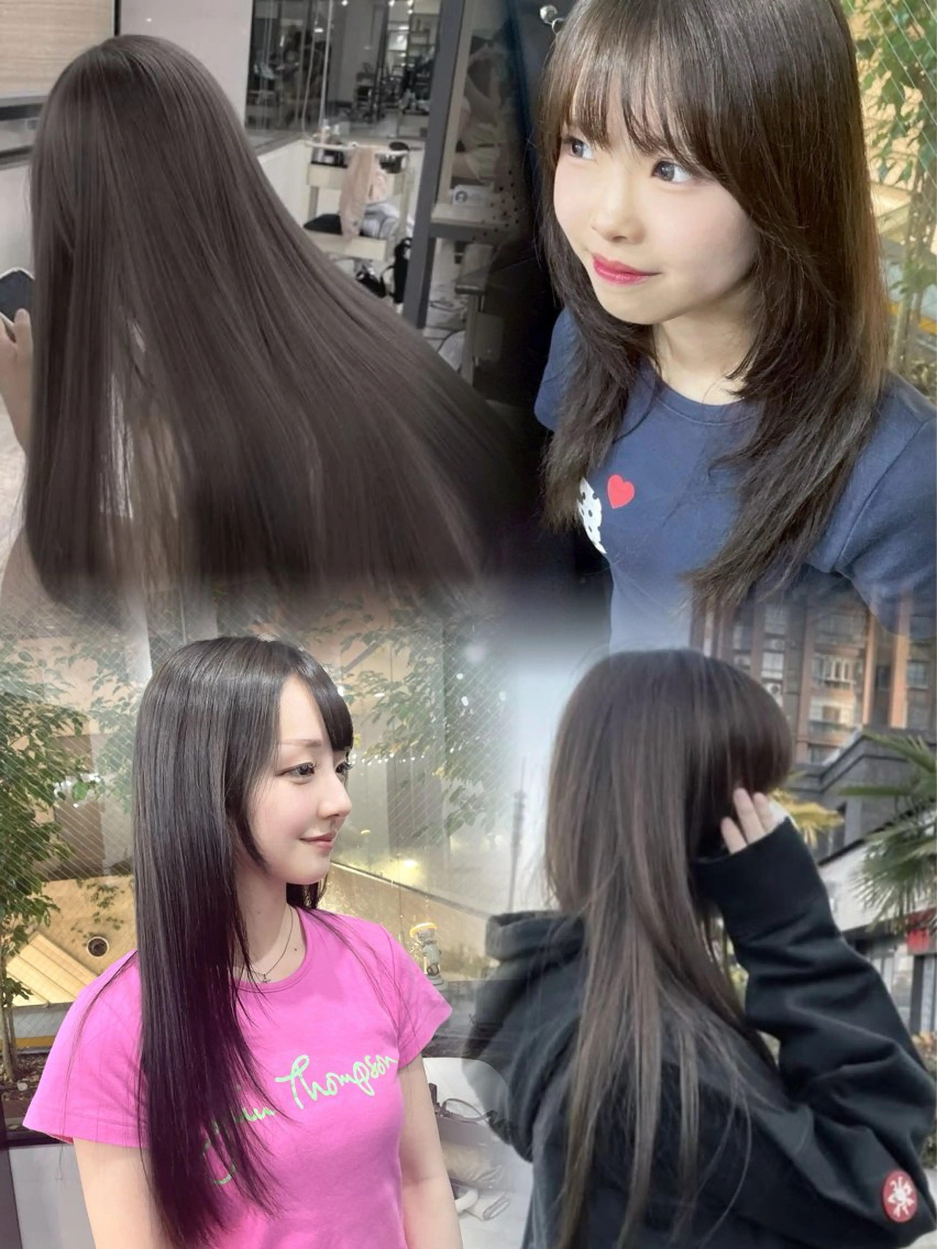 ロング カラー グレージュ ヘアカラー ili心斎橋所属・🩵ハイトーン/ レイヤーYUZU🩵のヘアスタイル